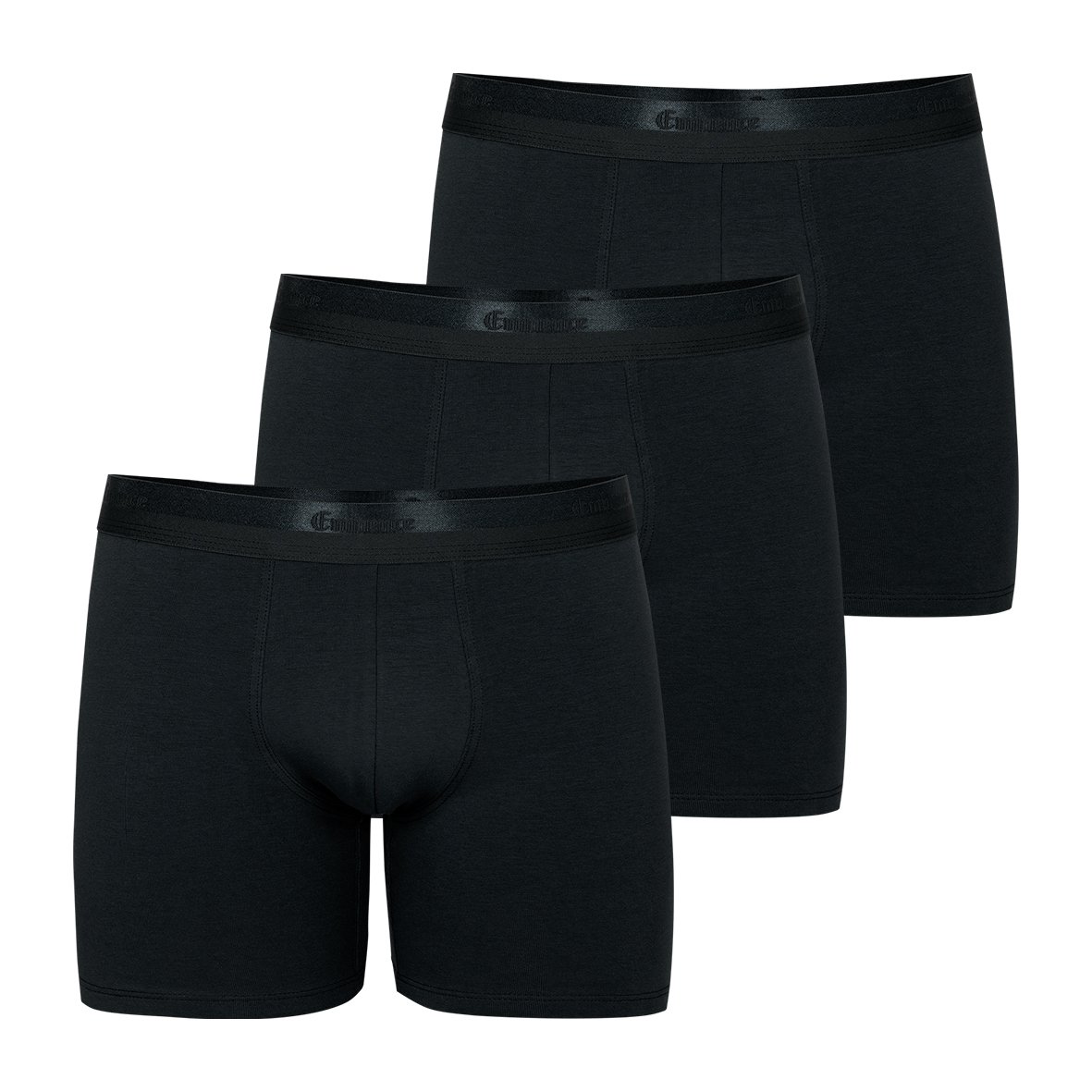 Long boxers, set of 3 Black