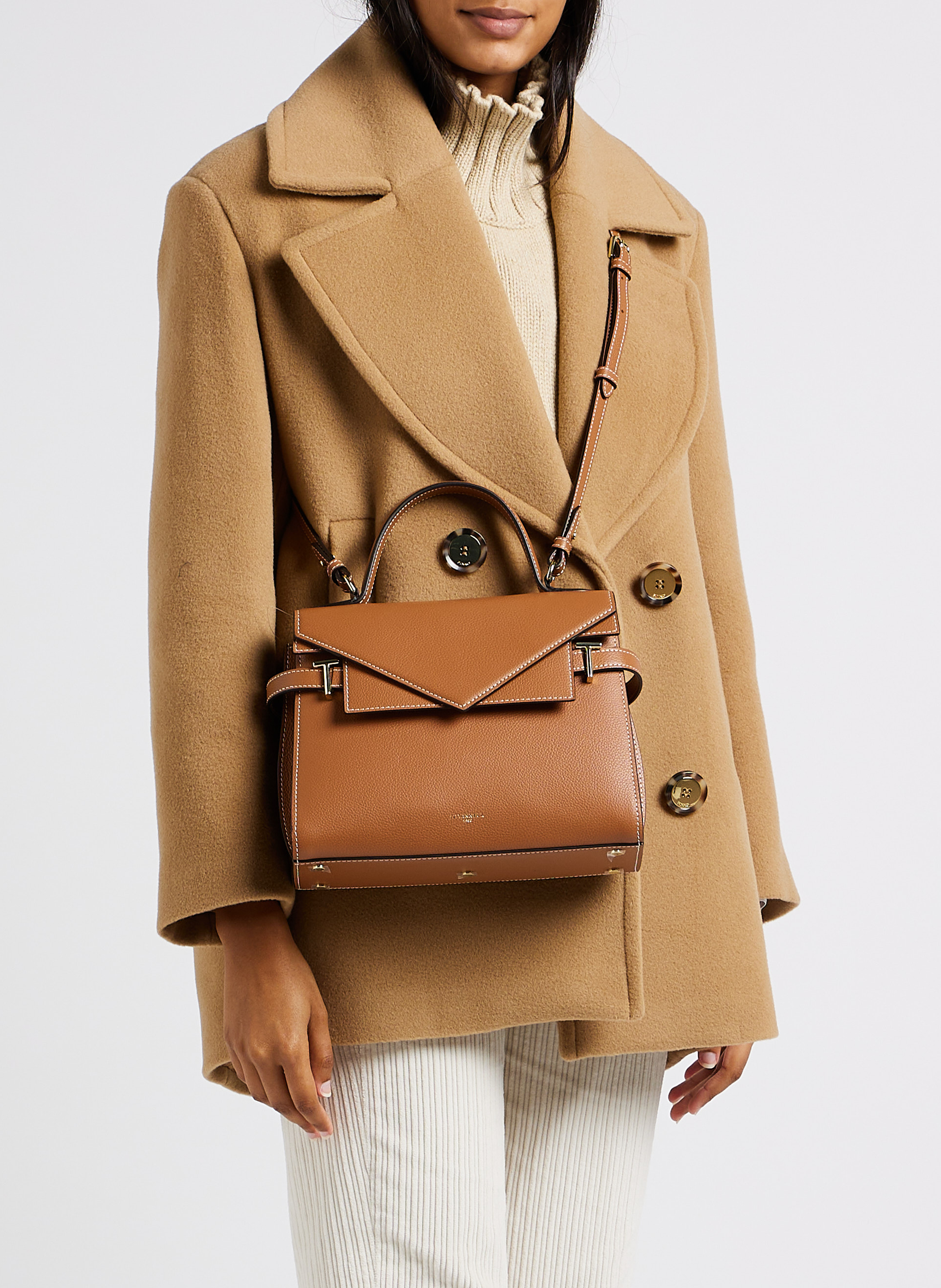 Leren handtas LE TANNEUR Bruin