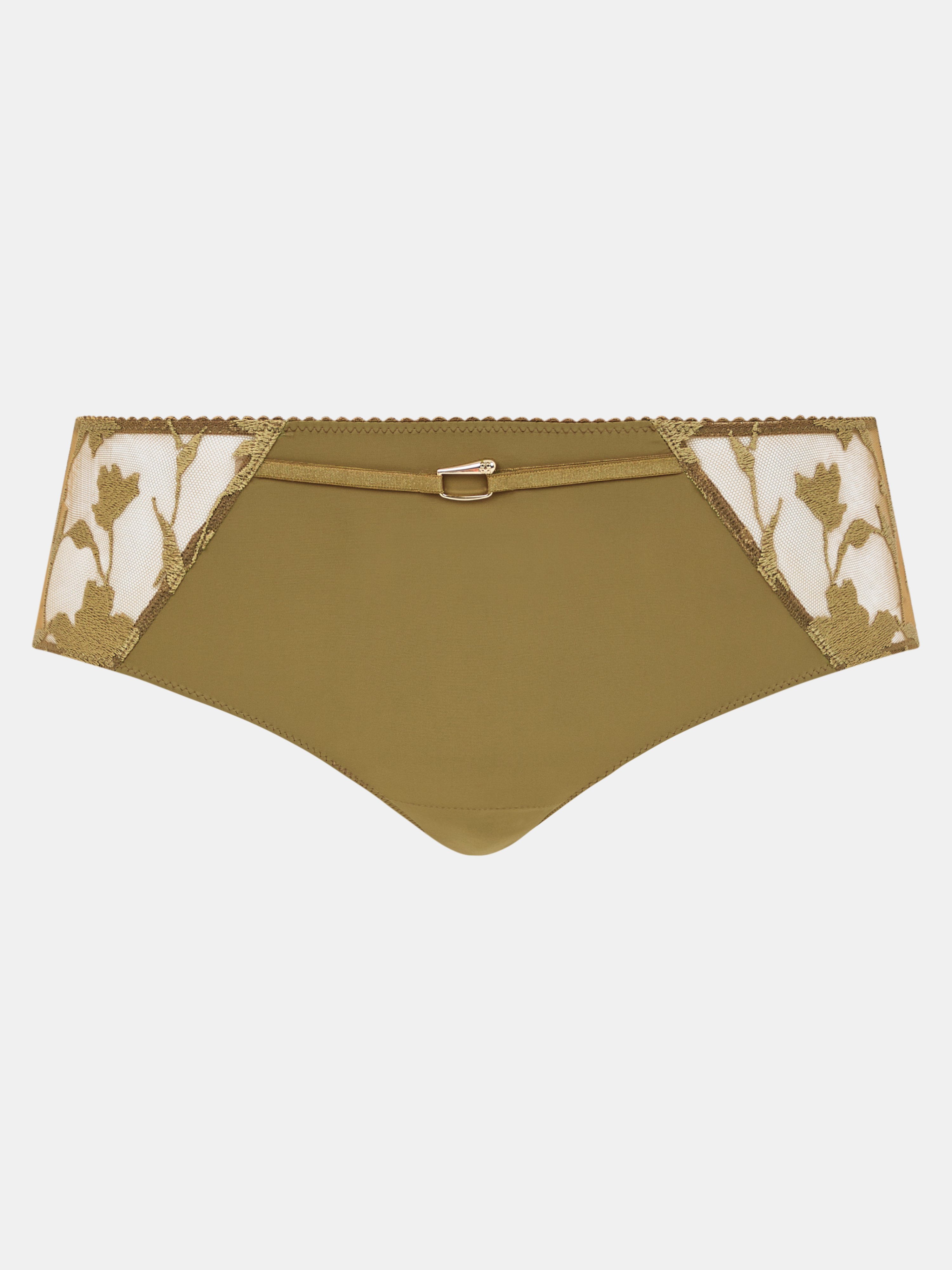 Shorty floral embroidery CHANTELLE Green