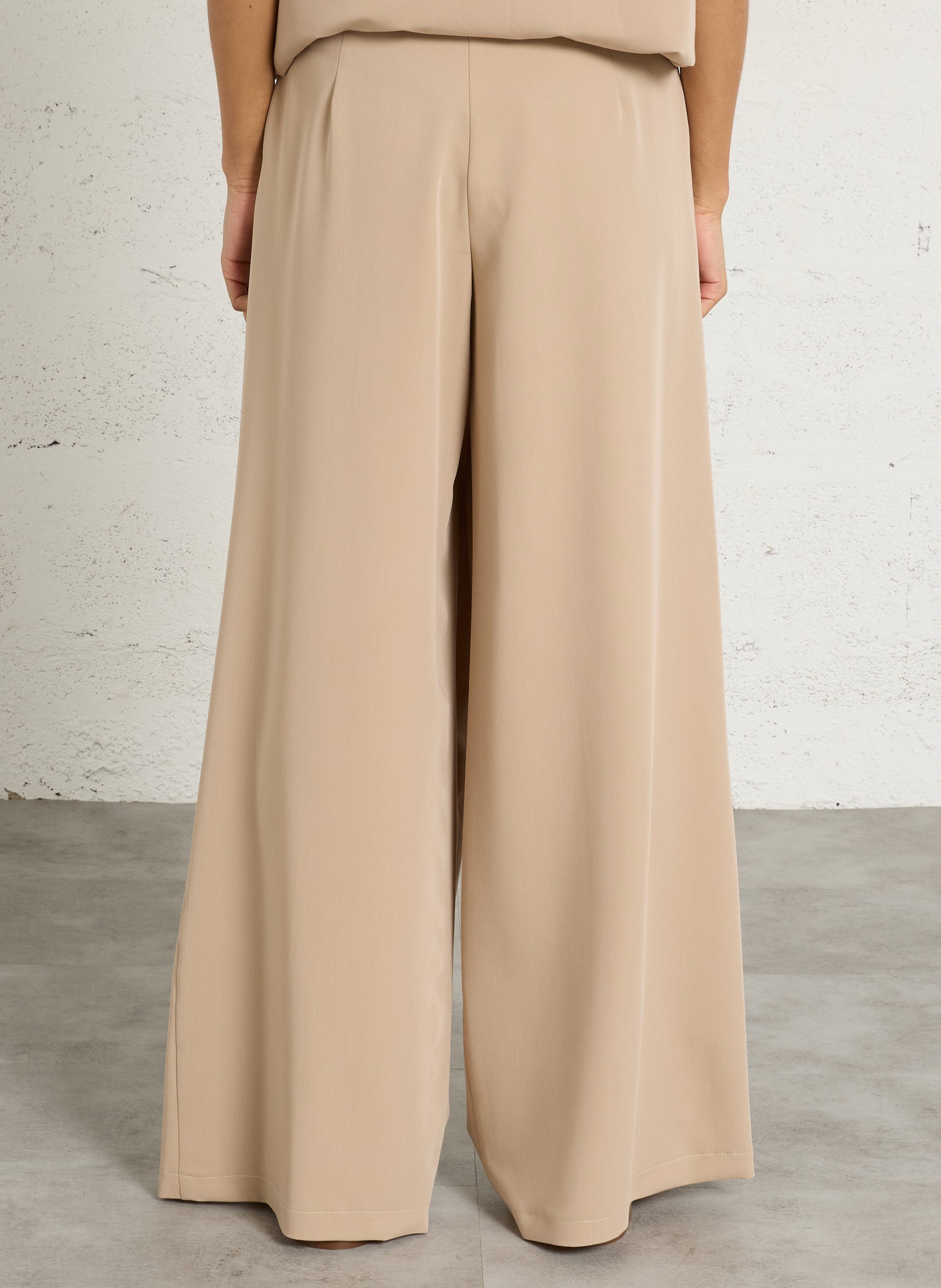 Wide trousers PLEASE Beige