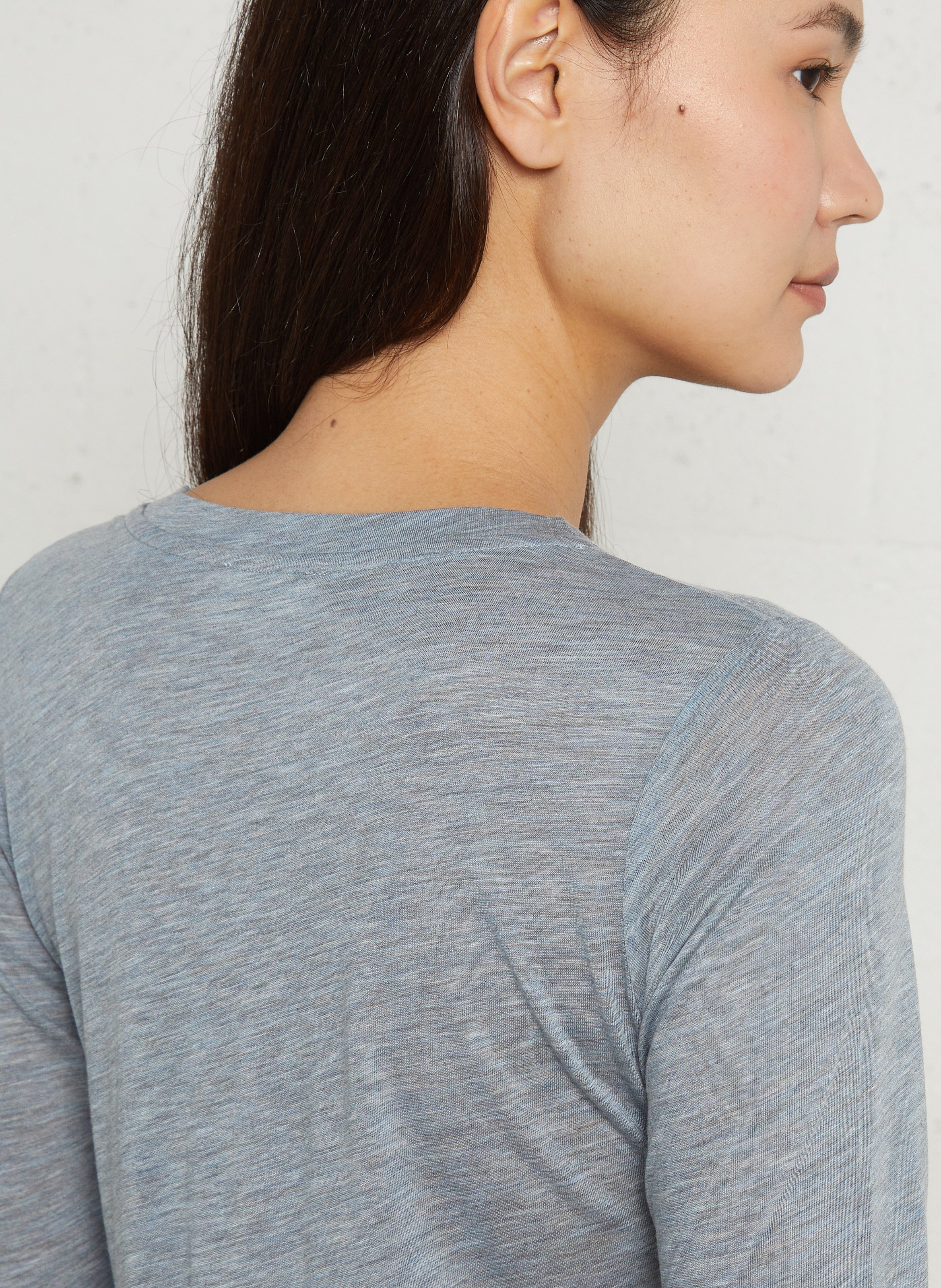 Tee-shirt moulant col rond  MAISON 123 Bleu