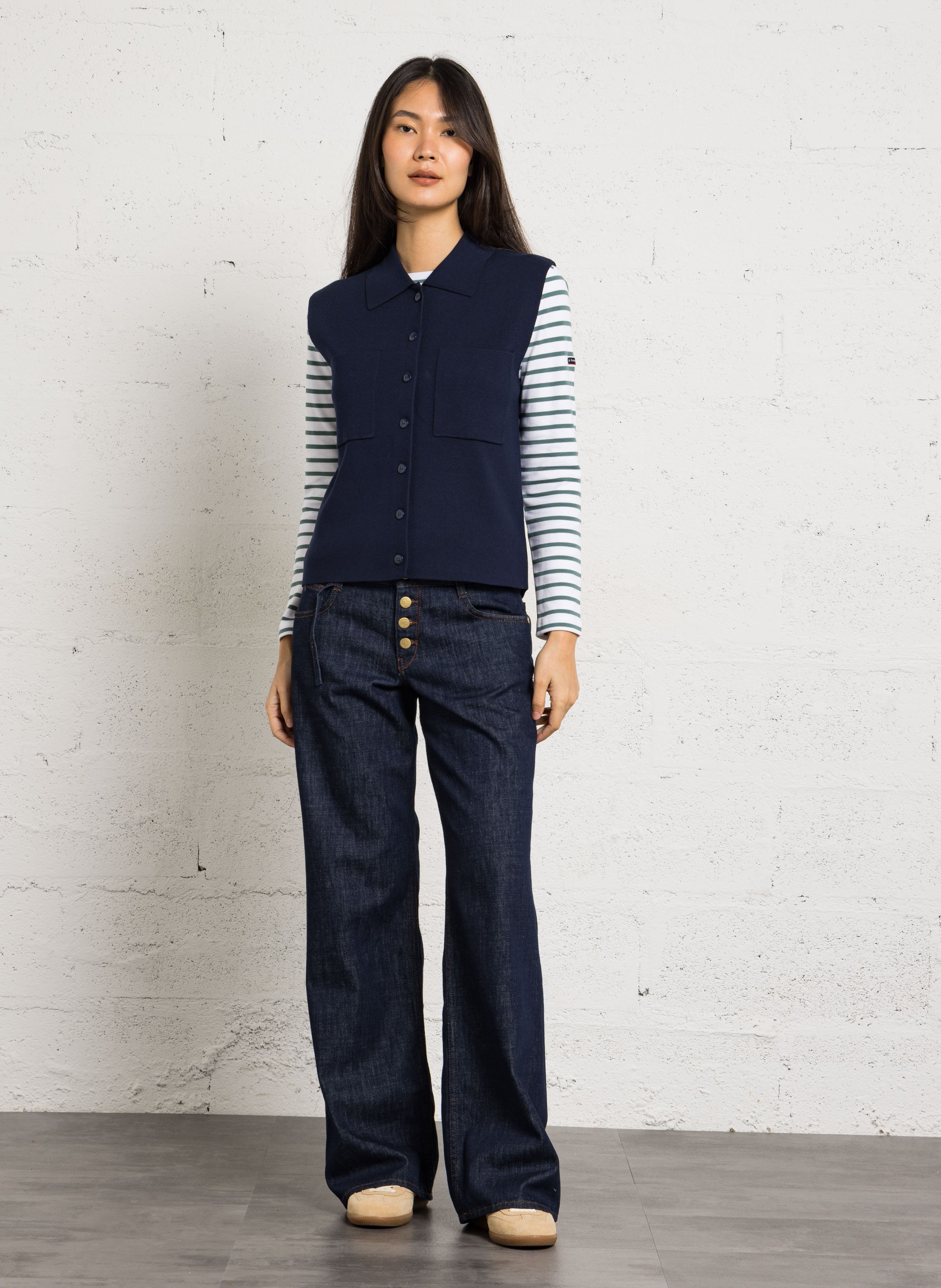 Gilet col classique  MAISON 123 Bleu