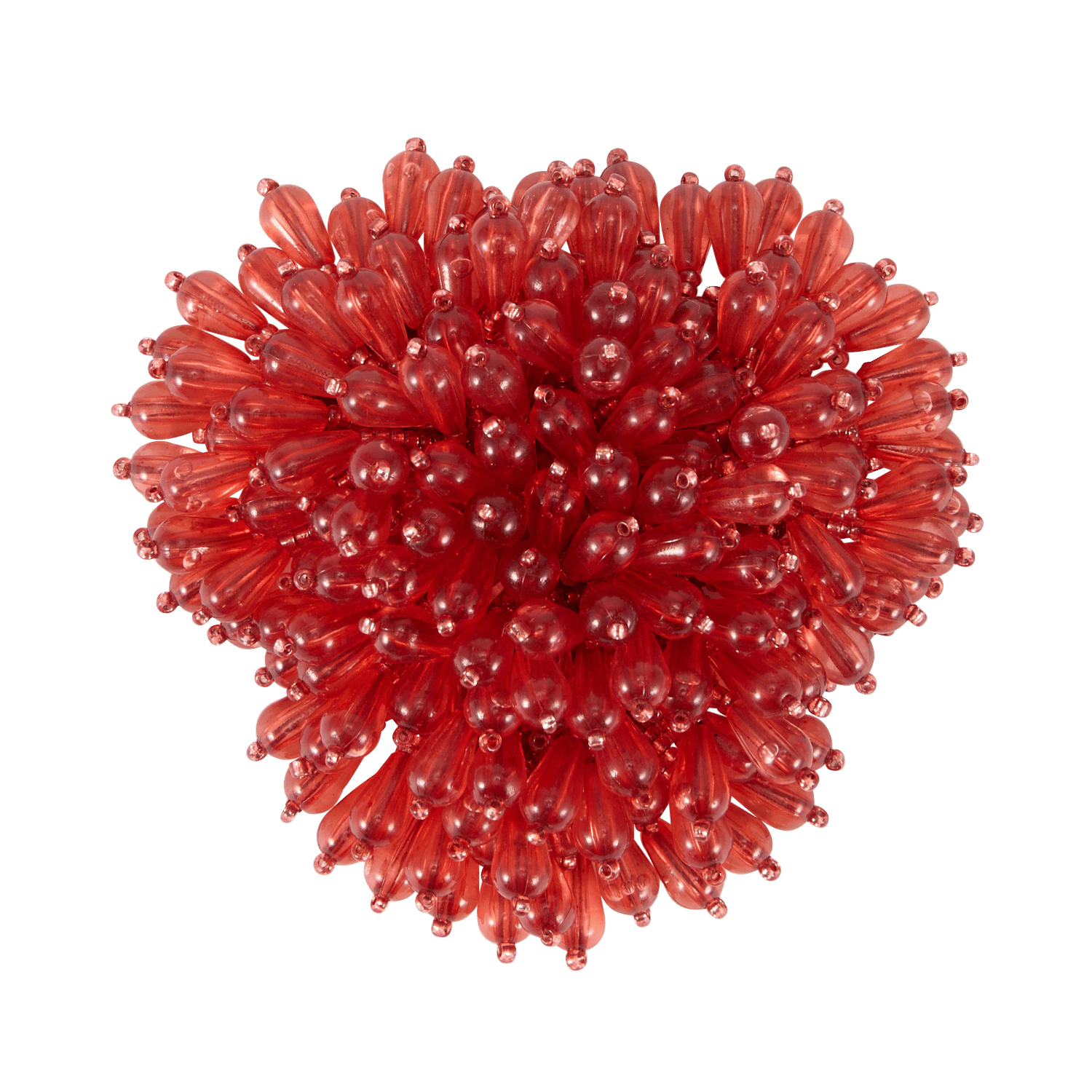 Perlenklee-Brosche mit Quasten-Effekt FEEKA Rot