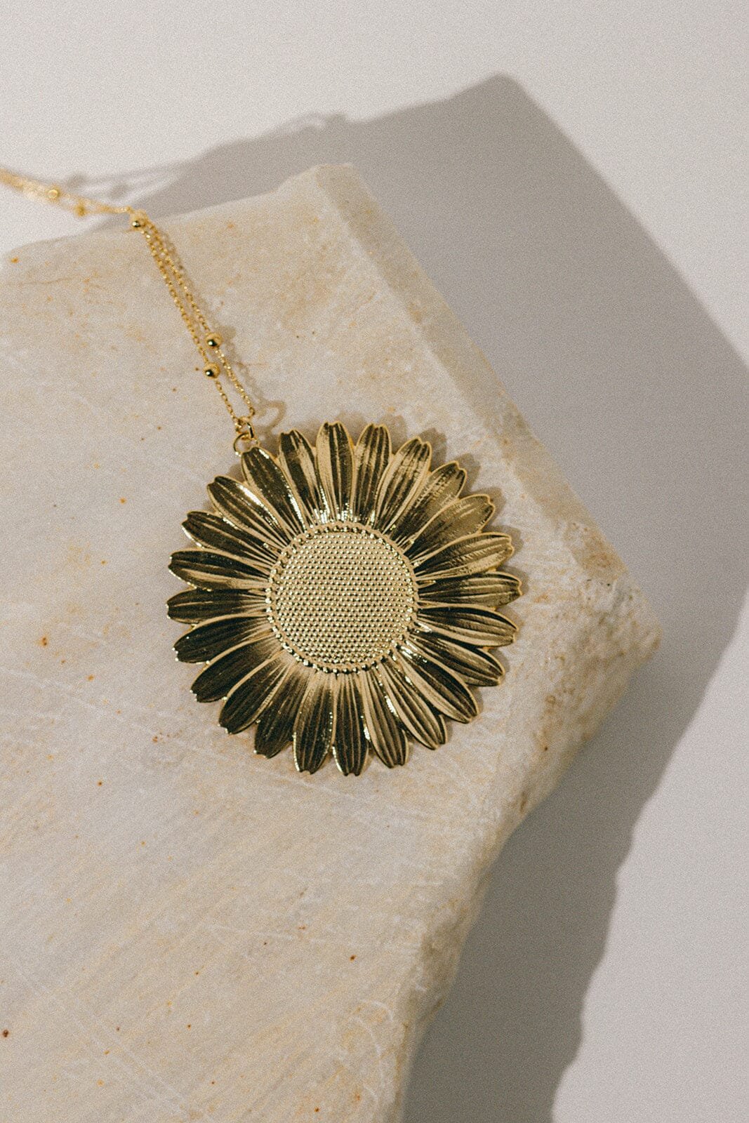 Gold-plated flower pendant Golden