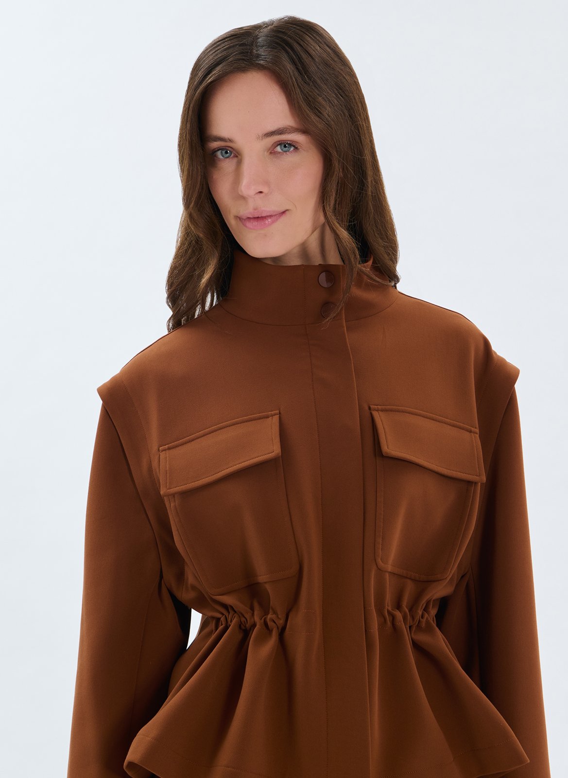 Veste col montant  ZAPA Marron