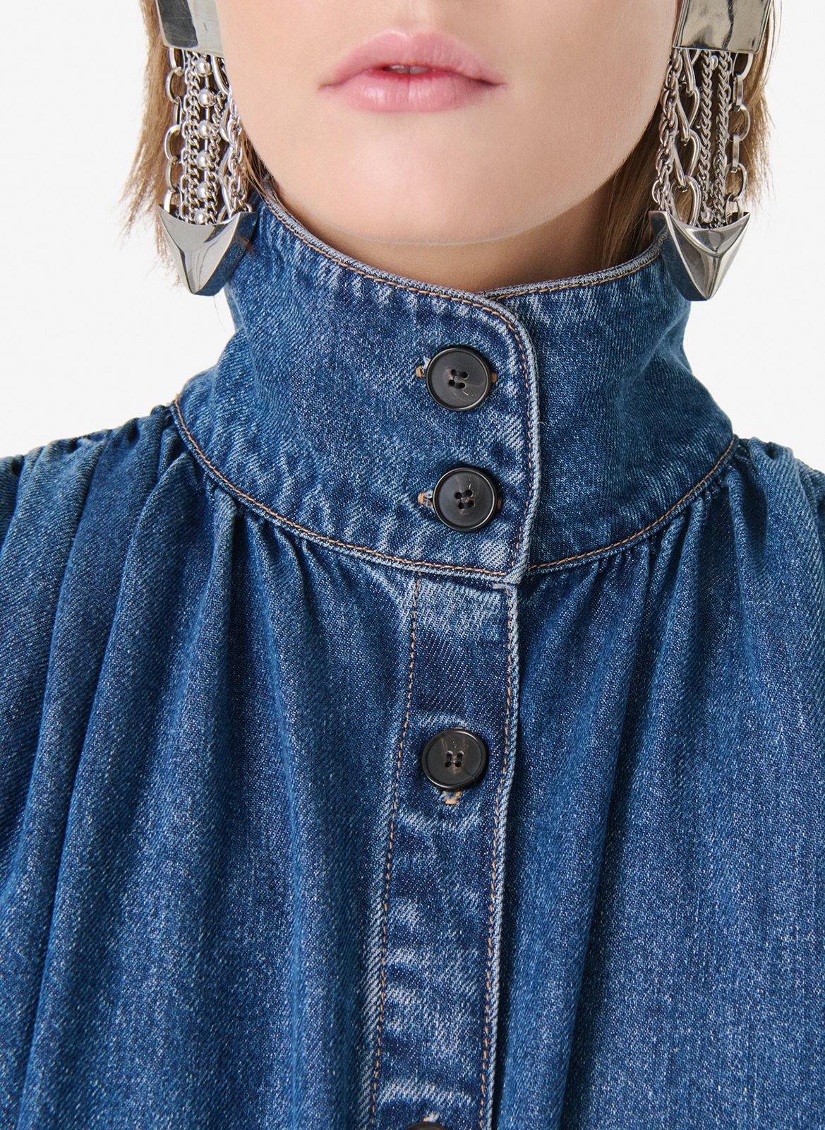 Blouse met opstaande kraag  IRO Blauw