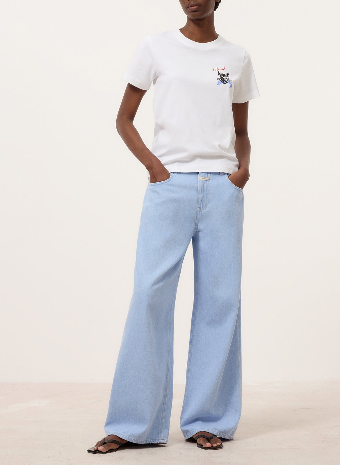 Weit geschnittene Jeans - aus Baumwolle CLOSED Blau