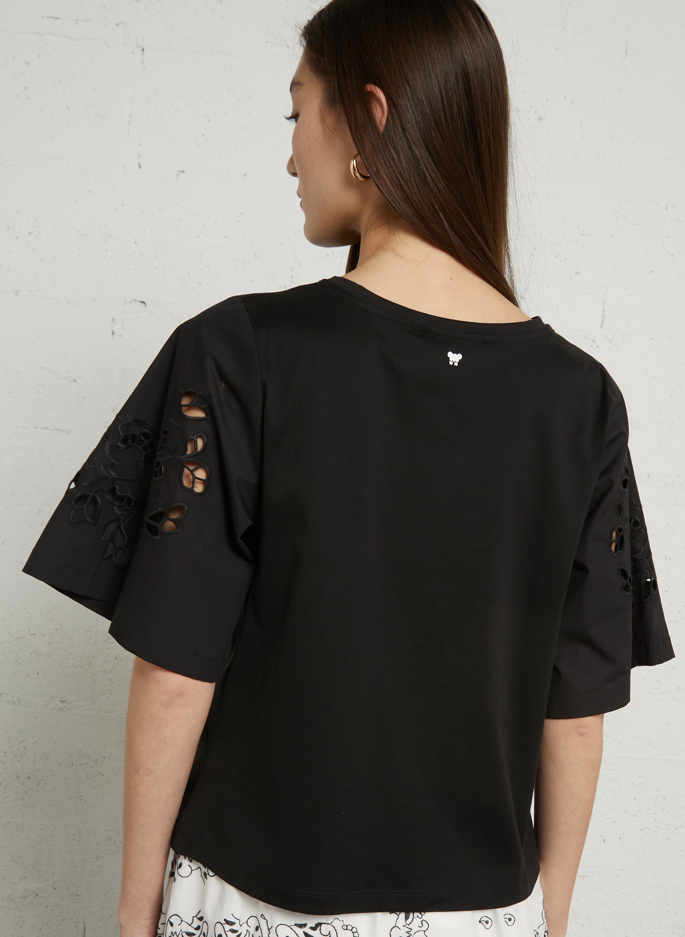 Loose-fit round-neck cotton top MAX MARA WEEK END Black