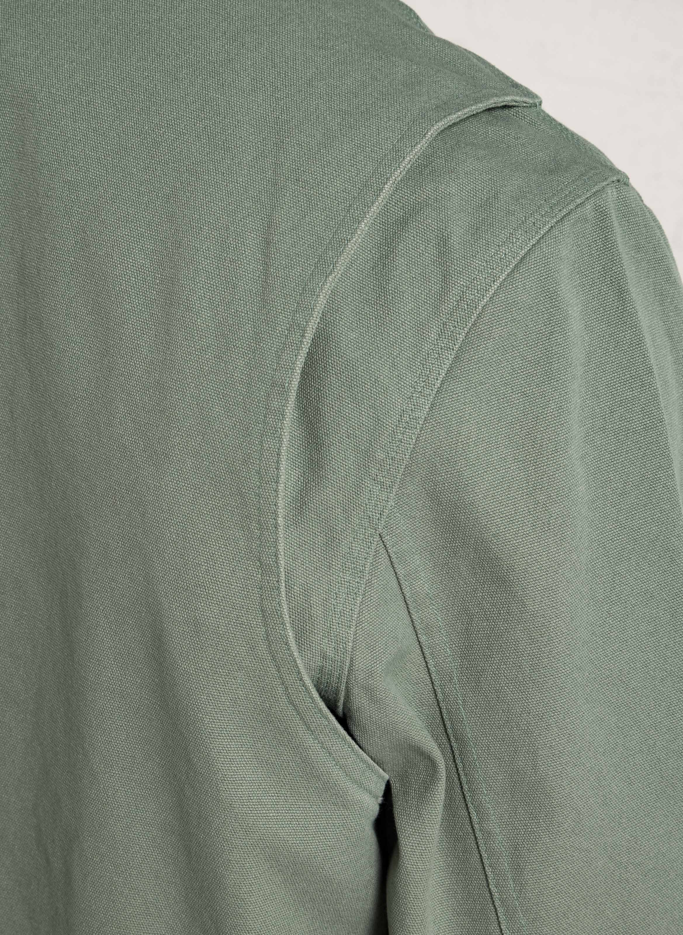 Gerader Reißverschluss-Blouson in einfarbiger Baumwolle SCHOTT Grun