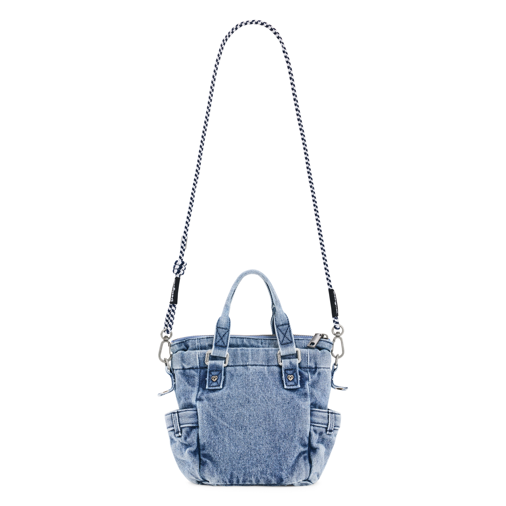 Denim handbag DESIGUAL Blue