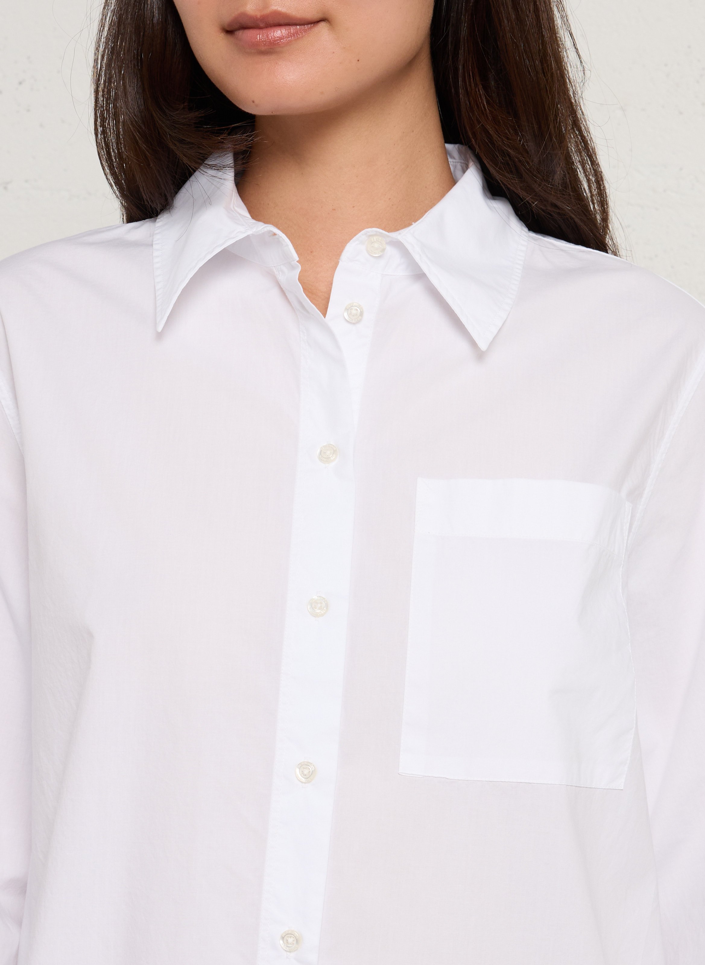 Cotton T-shirt with polo collar BENSIMON White