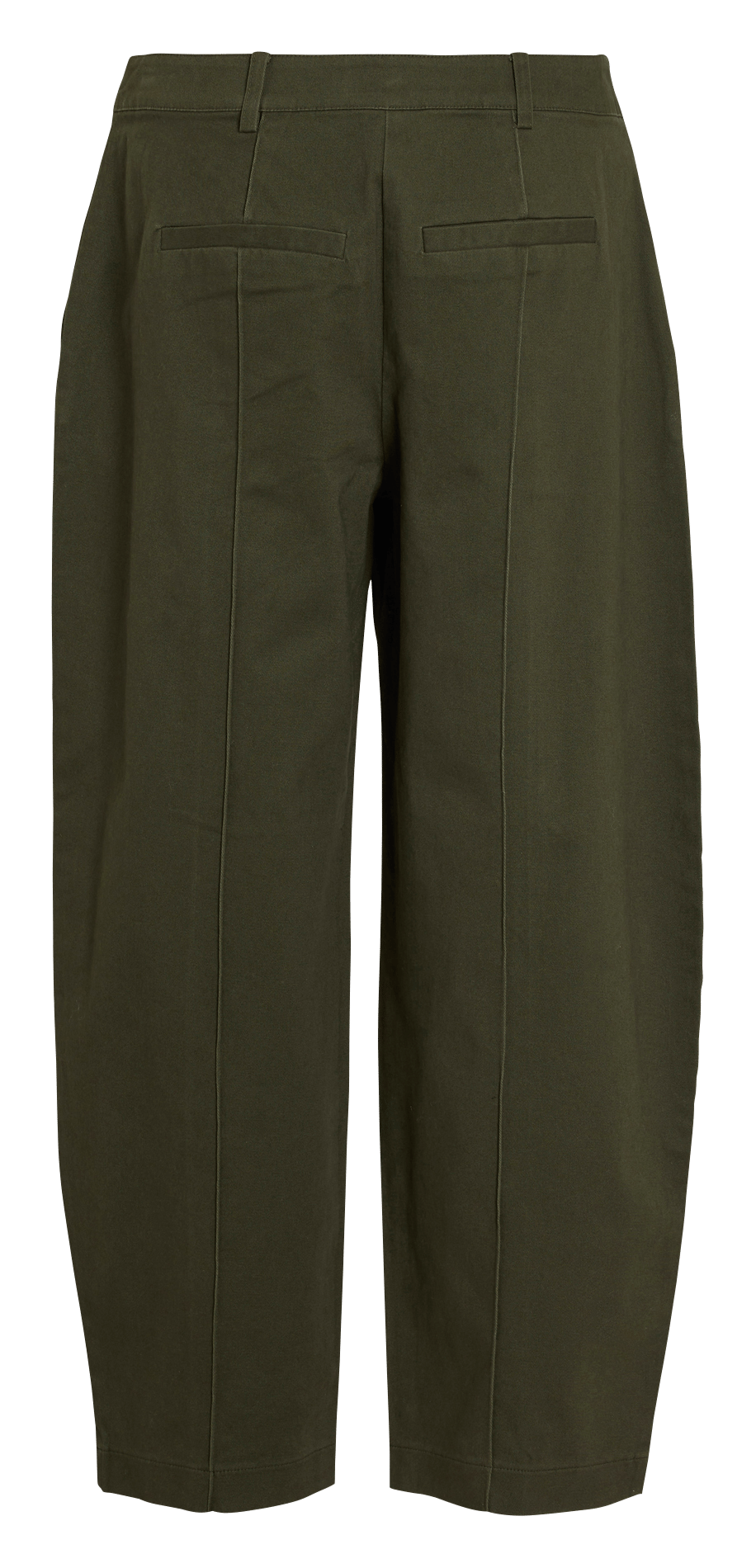 Wide-leg cotton-blend pants VILA Khaki