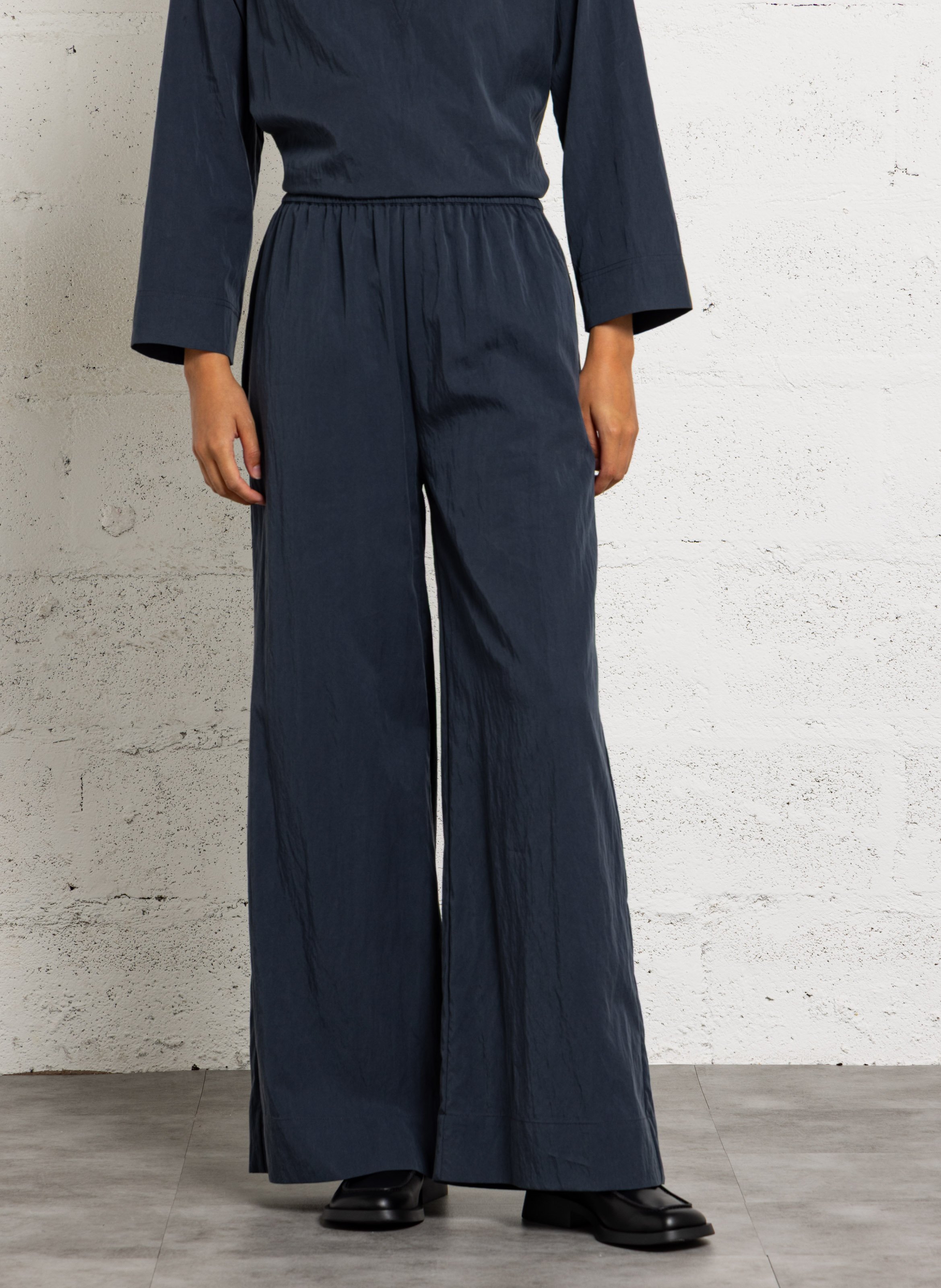 Pantalon taille haute uni  RUE DE TOKYO Bleu