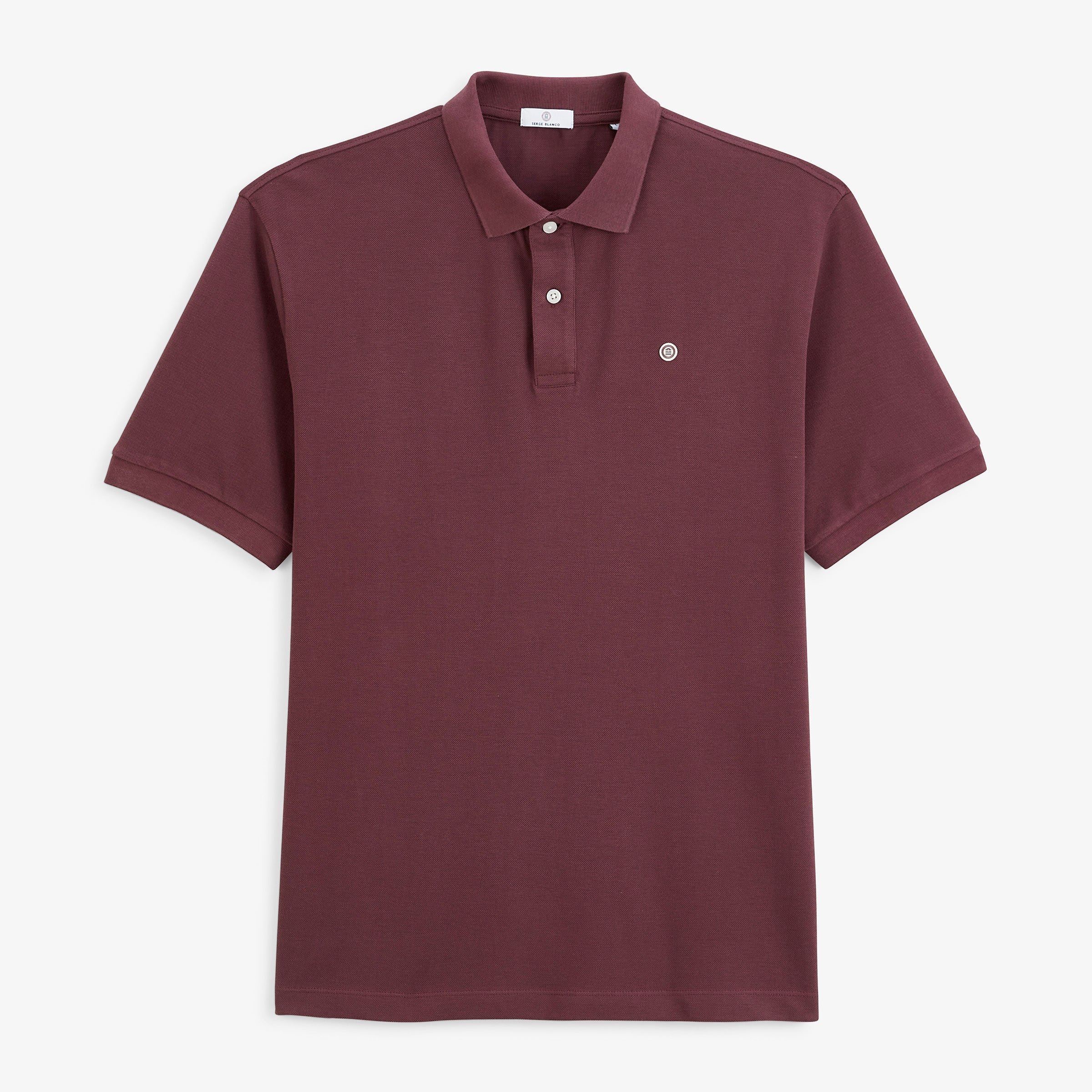 Short-sleeved cotton piqué polo SERGE BLANCO Red