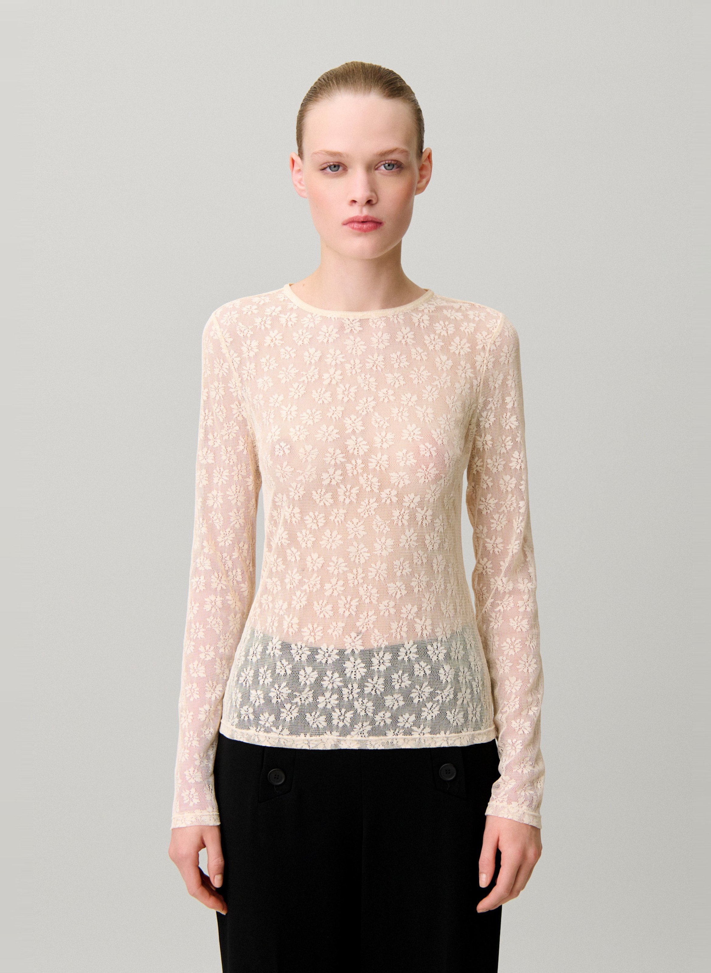 Top met transparante print CLAUDIE PIERLOT