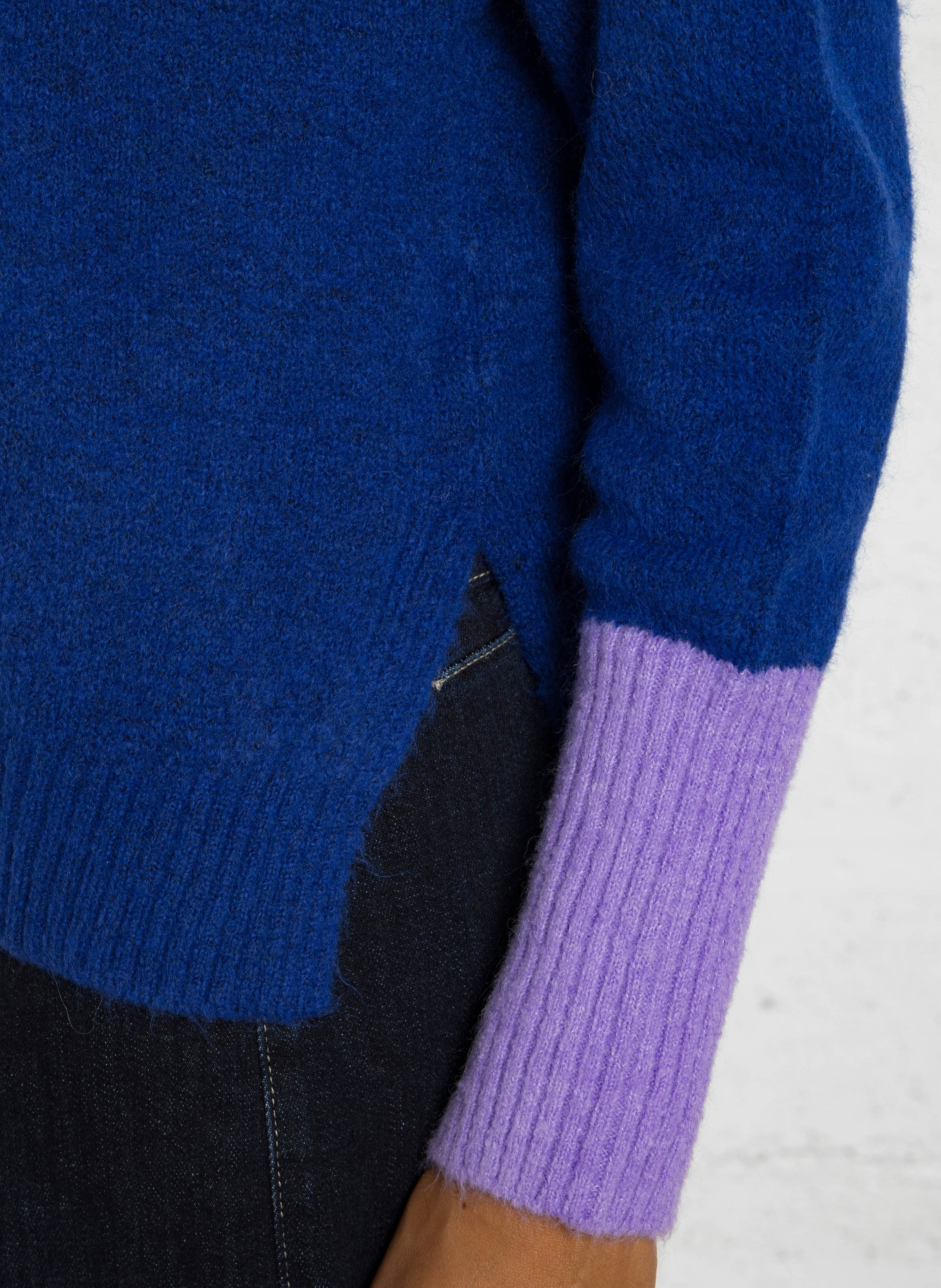 Pull ample col roulé DR BLOOM Bleu