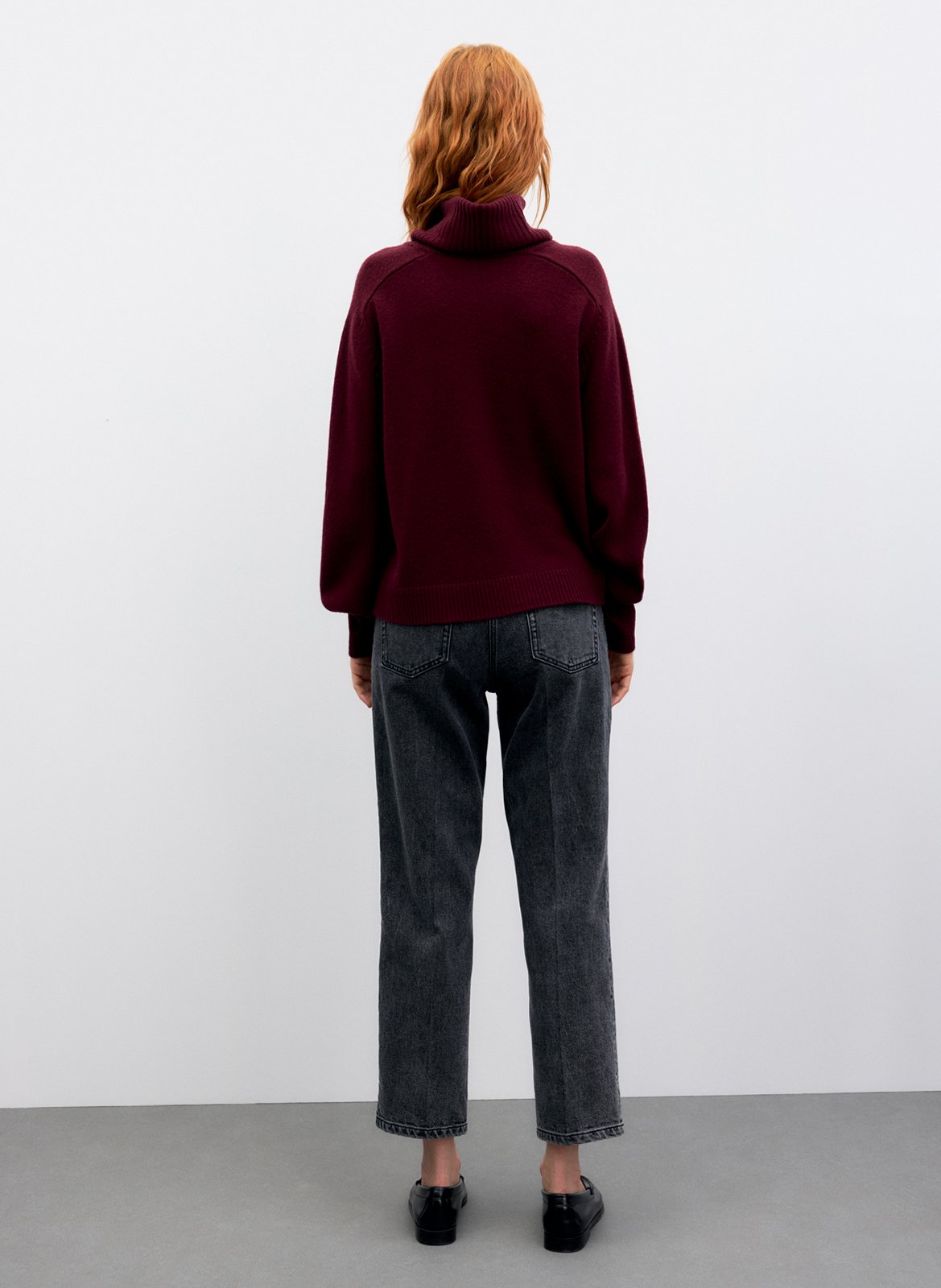 Straight wool sweater with removable collar GERARD DAREL Red