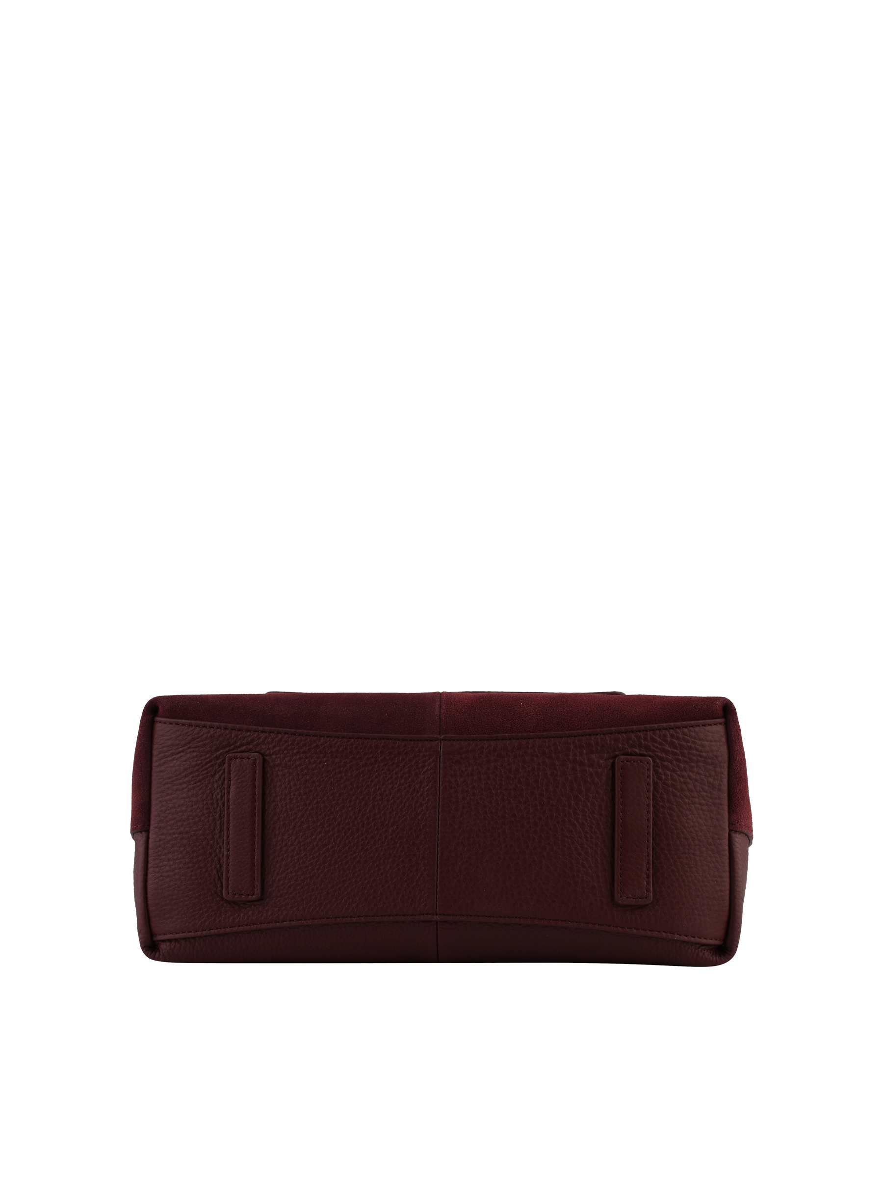 Cowhide suede-style tote bag | Red POURCHET Women