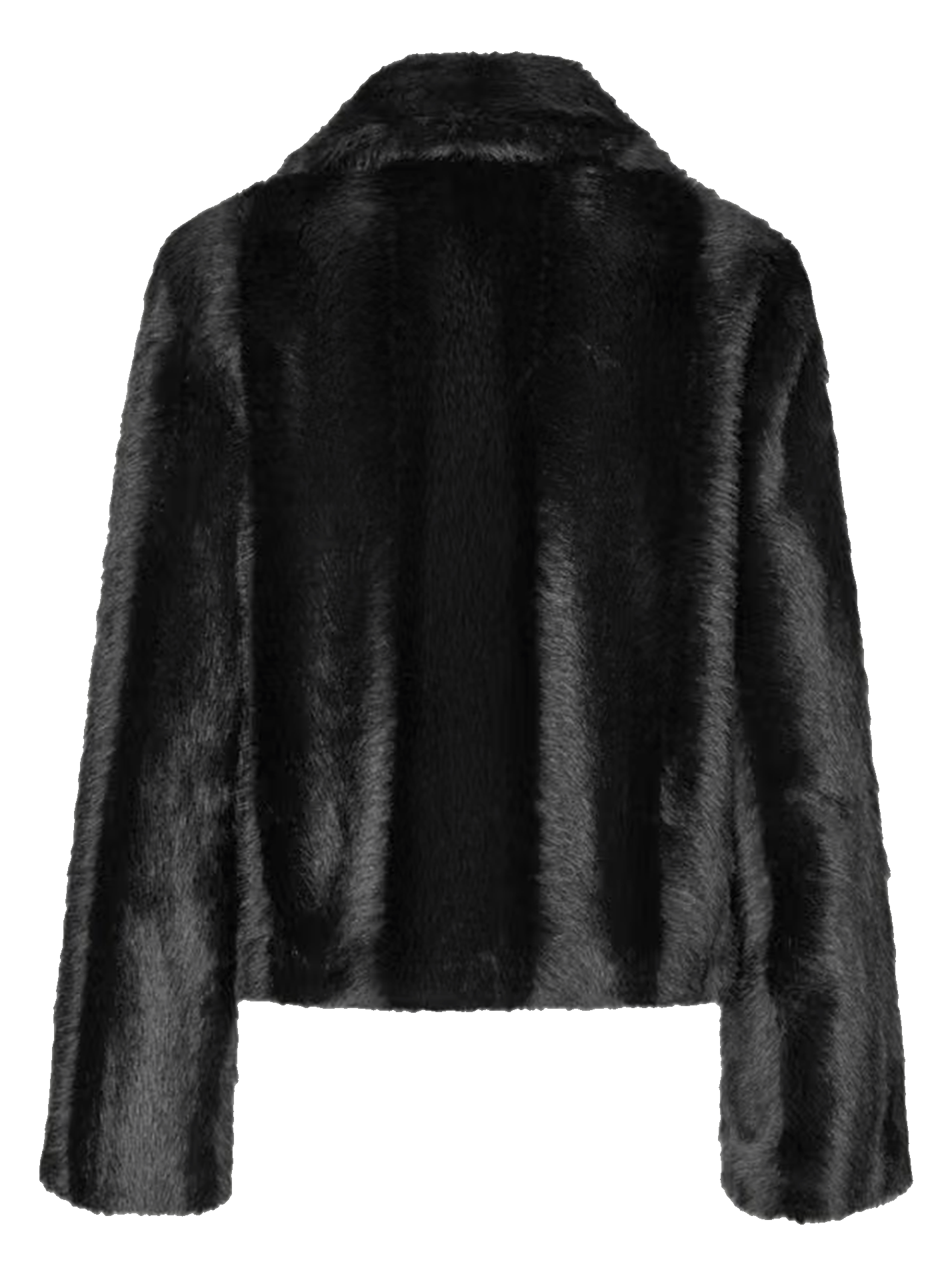 Veste droit col classique effet fourrure SAMSOE SAMSOE Noir