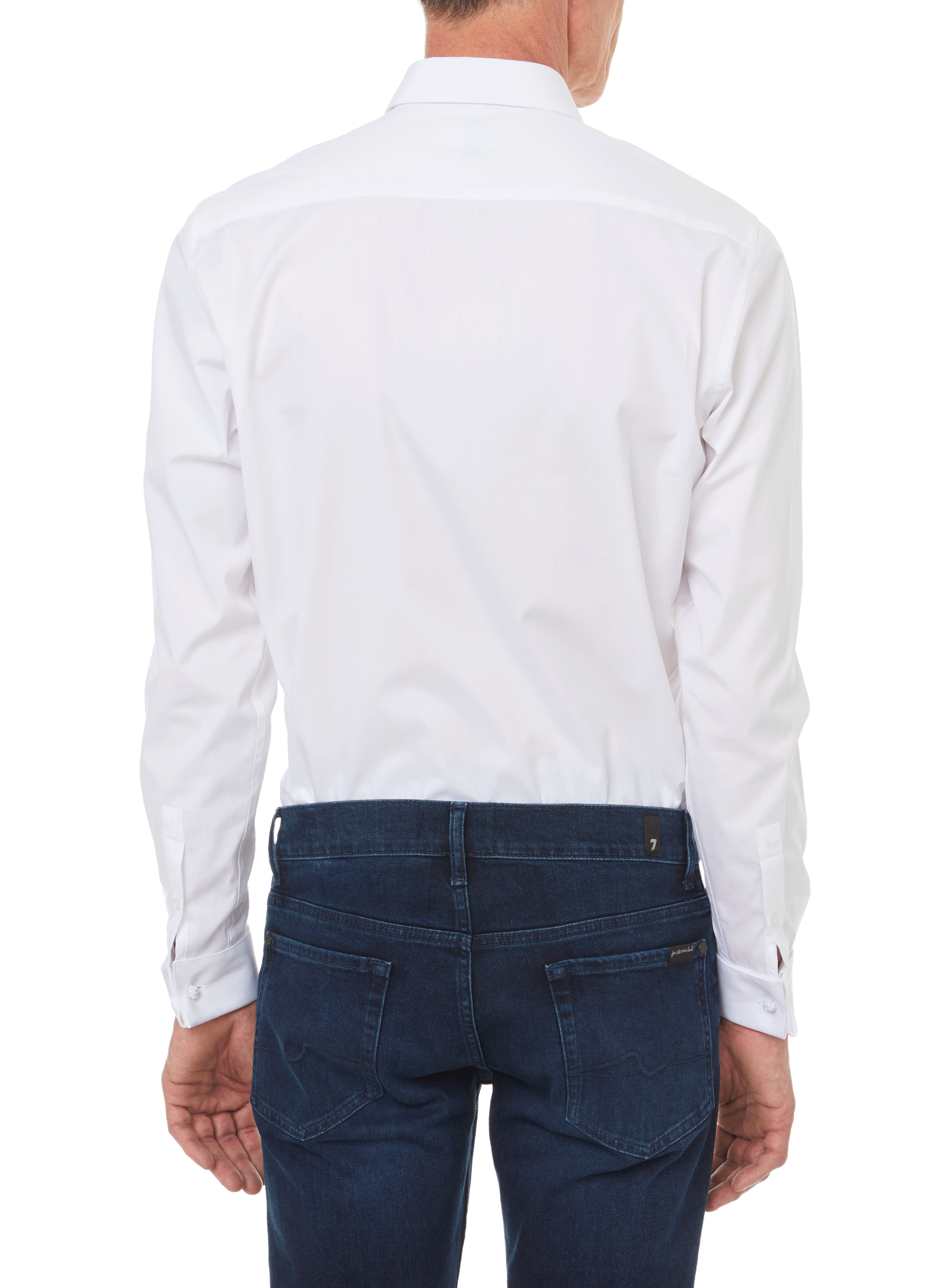 Slim-fit shirt in cotton poplin krave-cf AU PRINTEMPS PARIS White