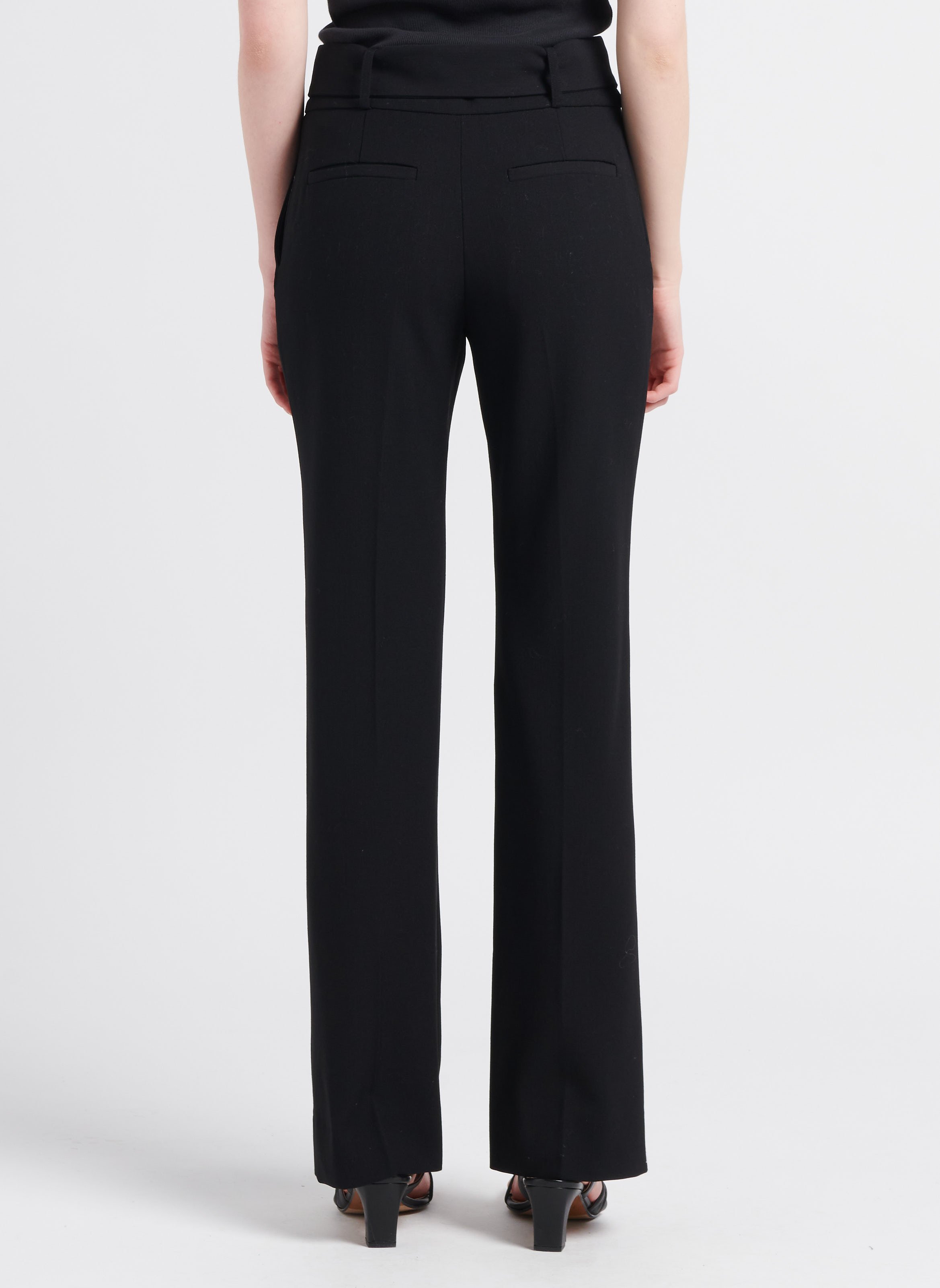 Rechte, wollen broek IRO Zwart