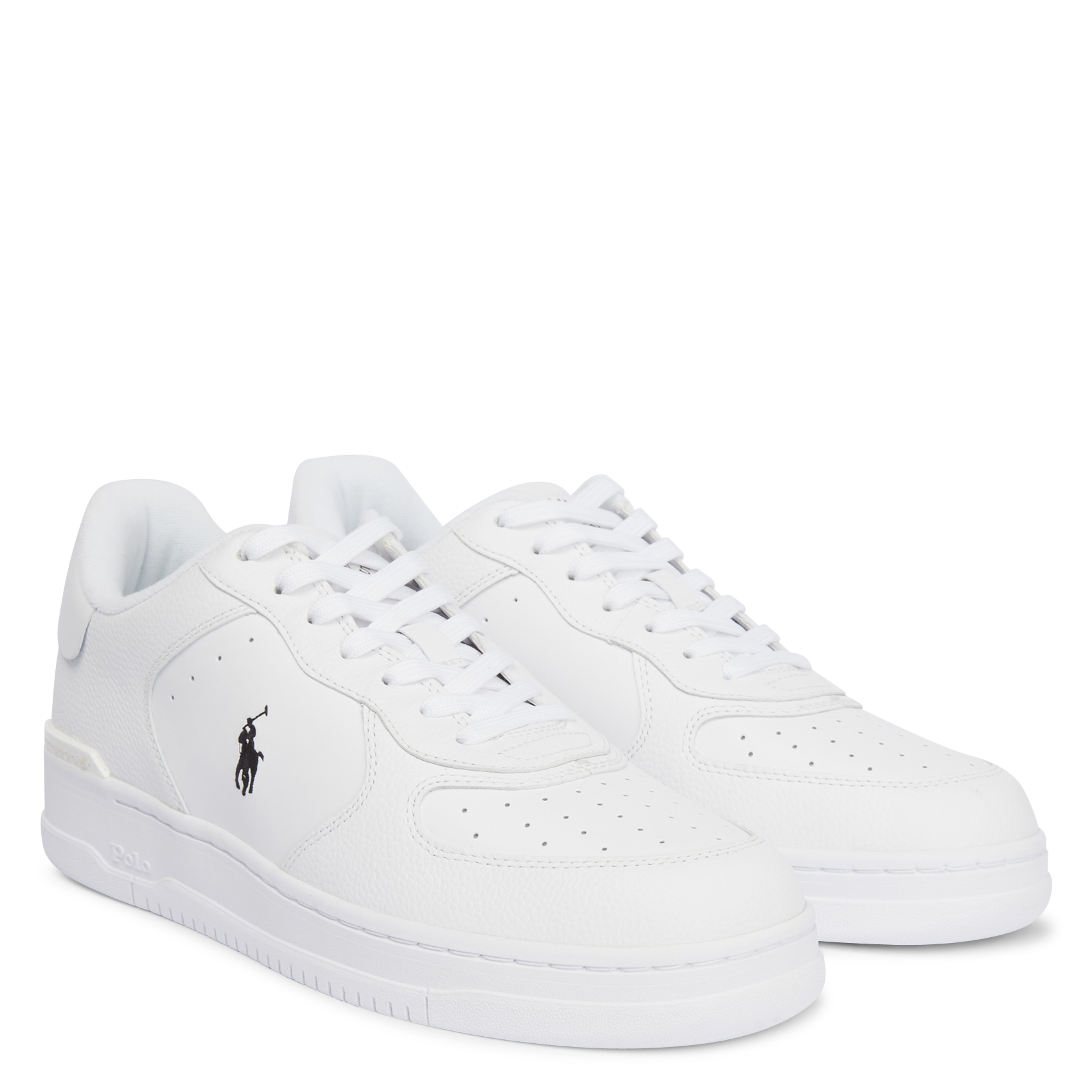 Lage, gedeeltelijk leren sneakers POLO RALPH LAUREN Wit