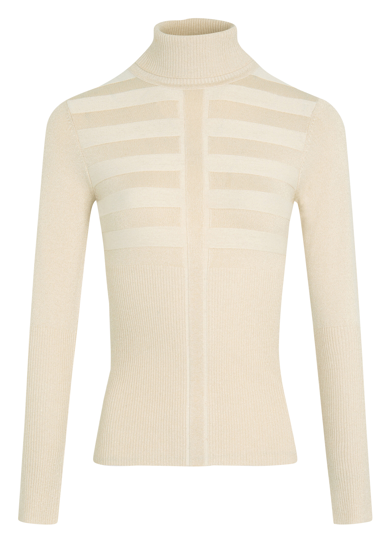 Pull col roulé en maille métallisée MORGAN Rose