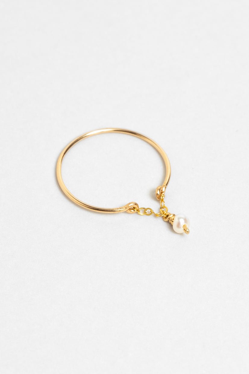 Astrea ring - gold cultured pearl YAY White