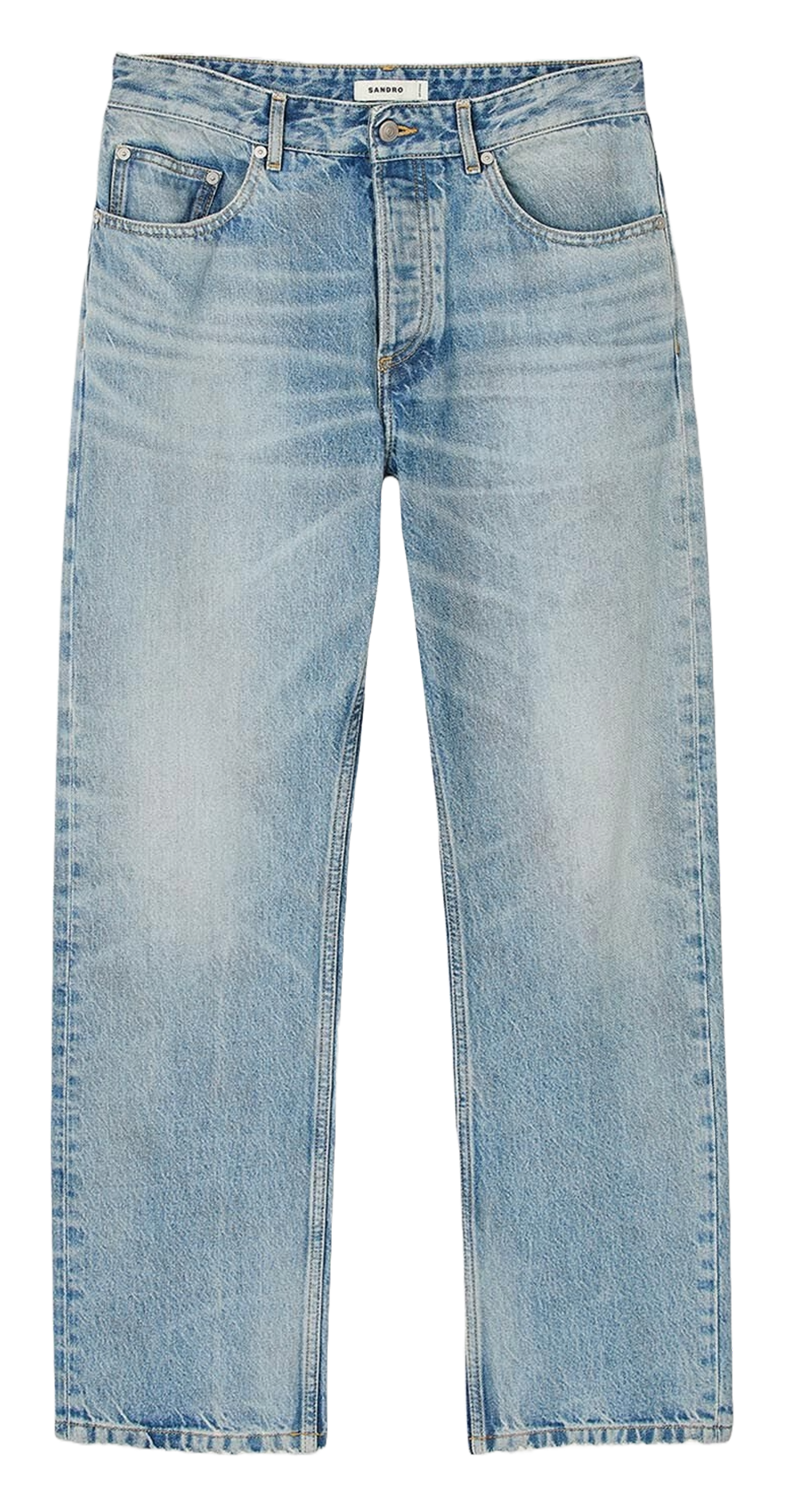 Jean droit en coton SANDRO Bleu