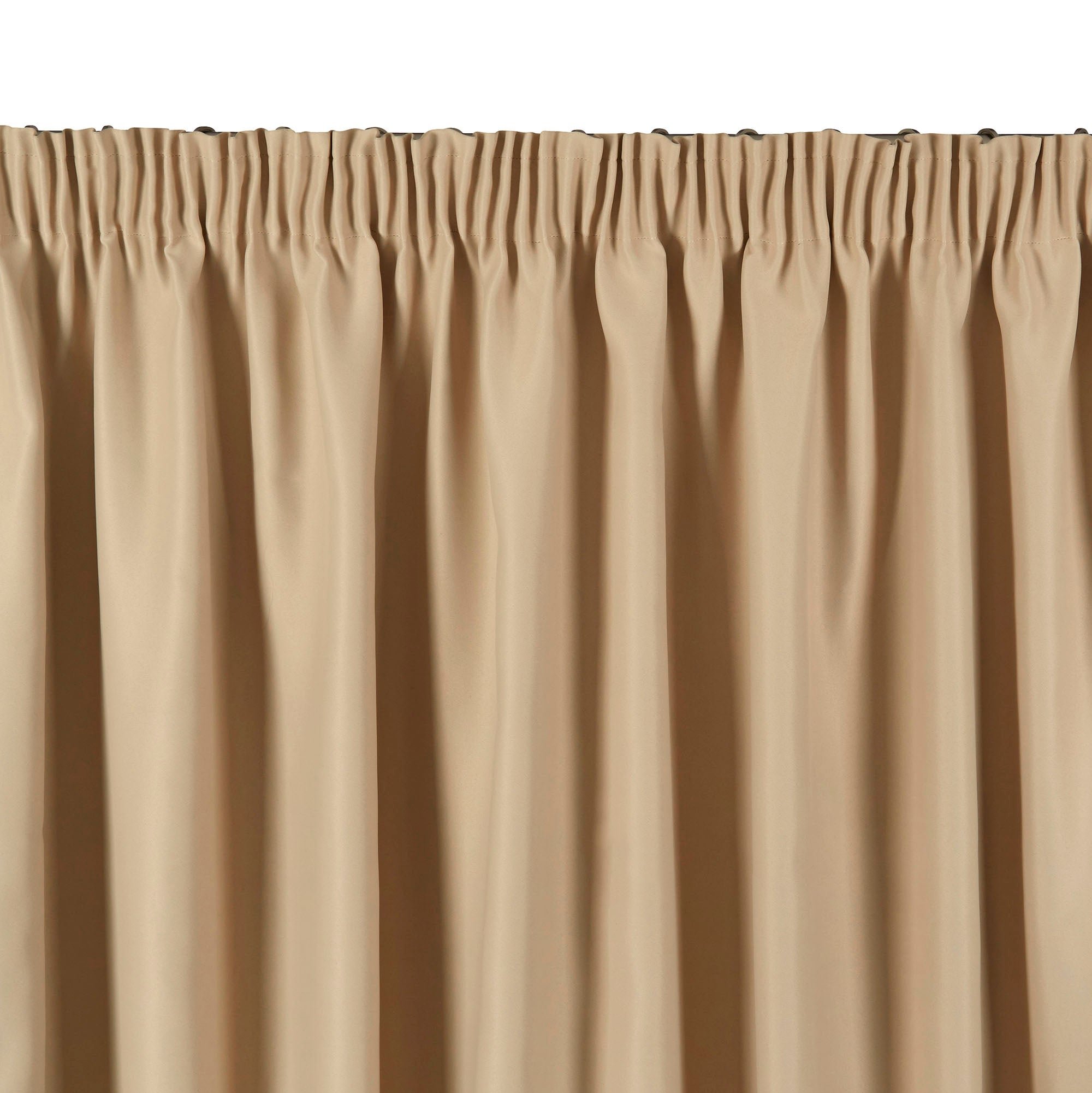 NIGHT - Blackout curtain with gathering tape MADURA Beige
