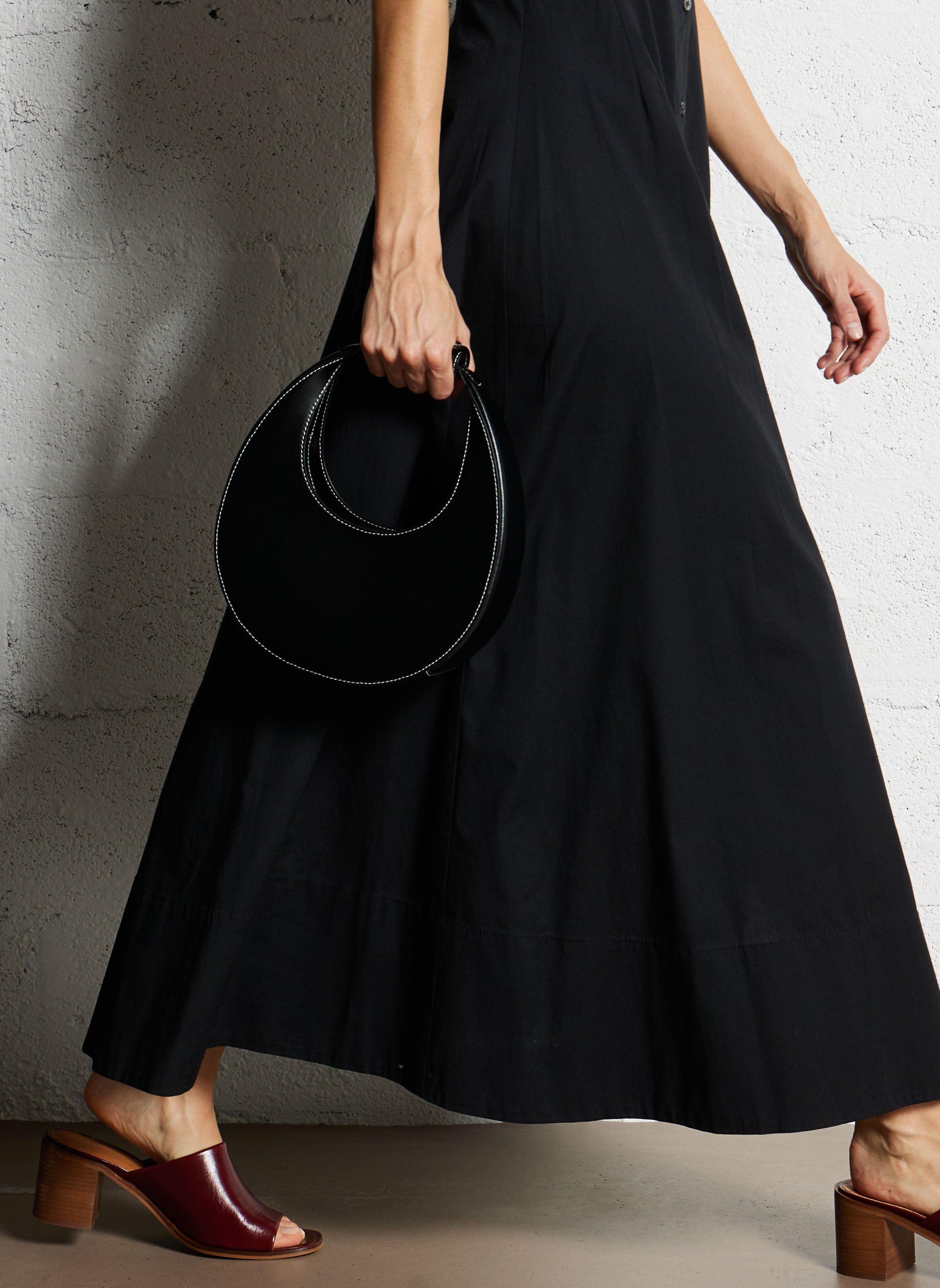 Dori leather shoulder bag STAUD Black