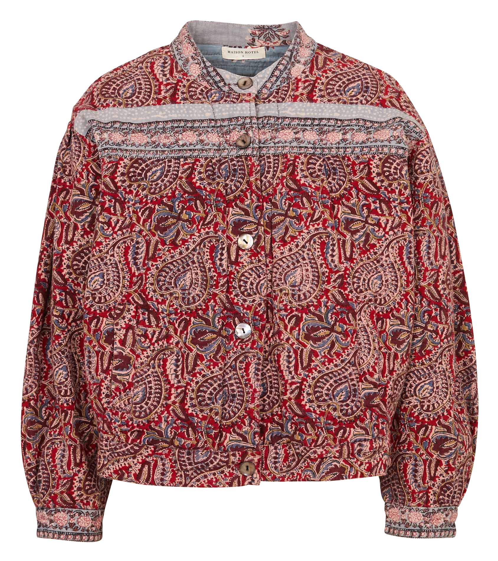 Veste oversize en coton MAISON HOTEL Rouge