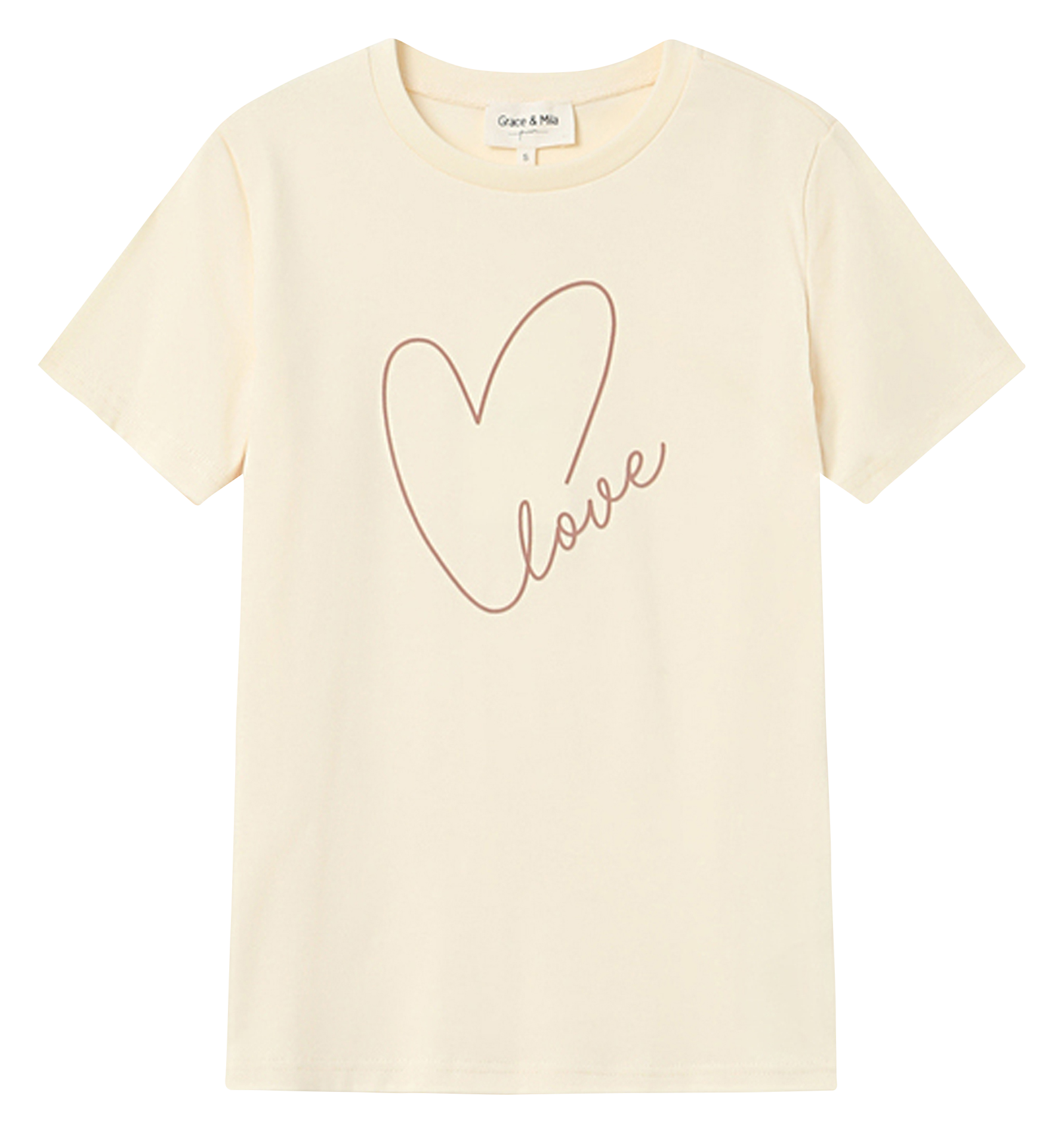 Basic cotton-mix T-shirt GRACE ET MILA White