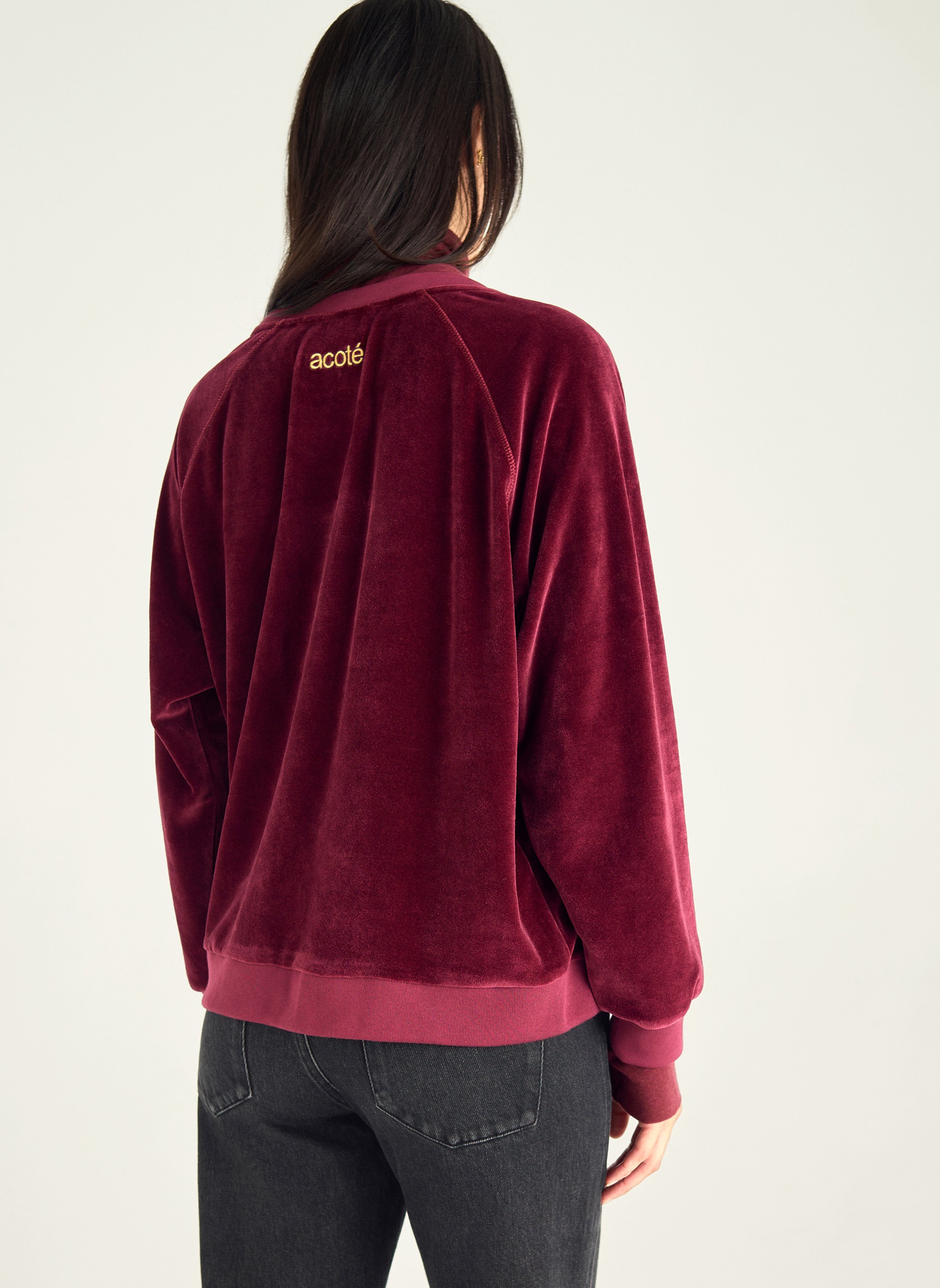 Sweat oversize col rond ACOTE Rouge