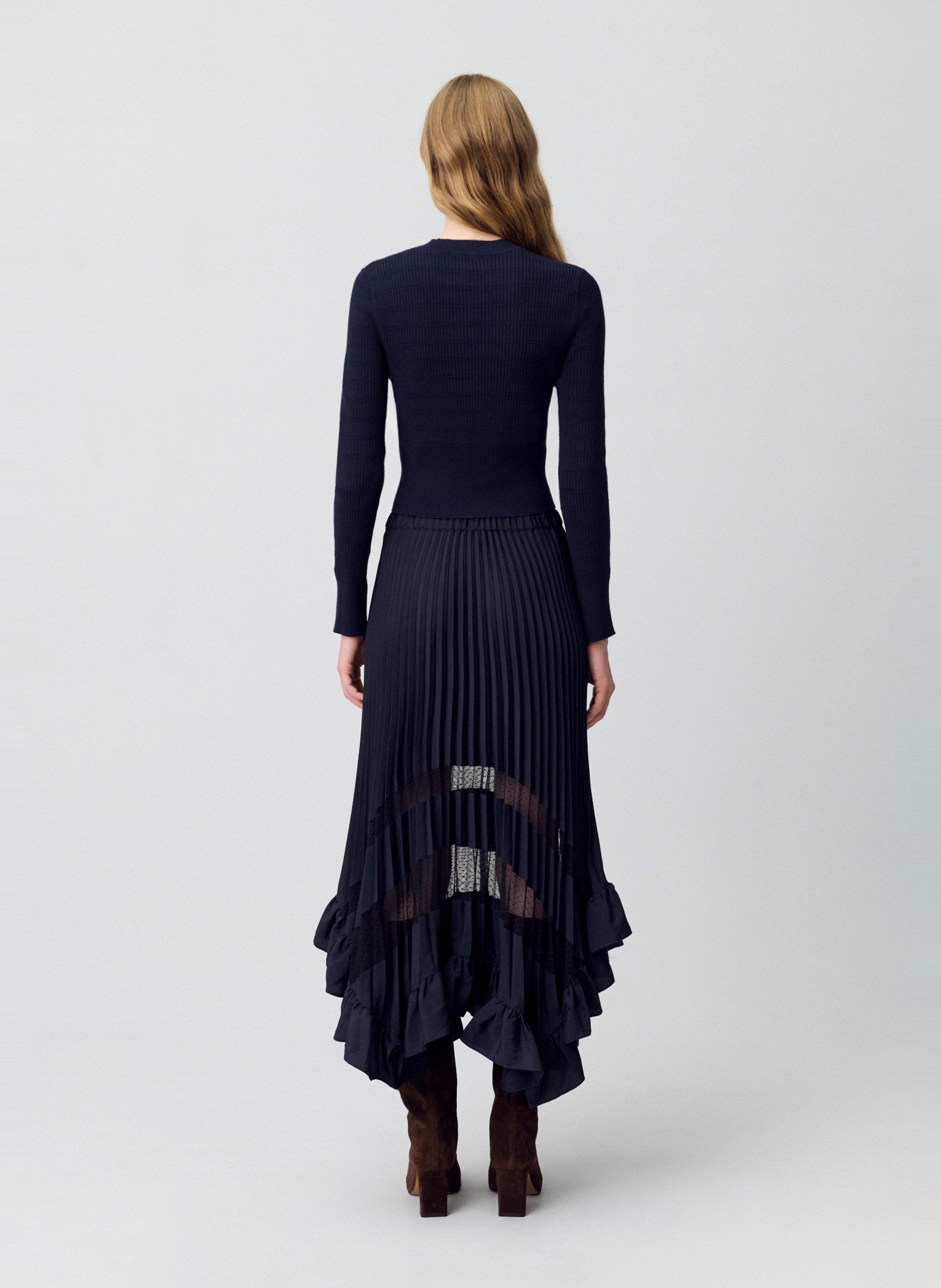 Jupe longue volantée  CLAUDIE PIERLOT Bleu