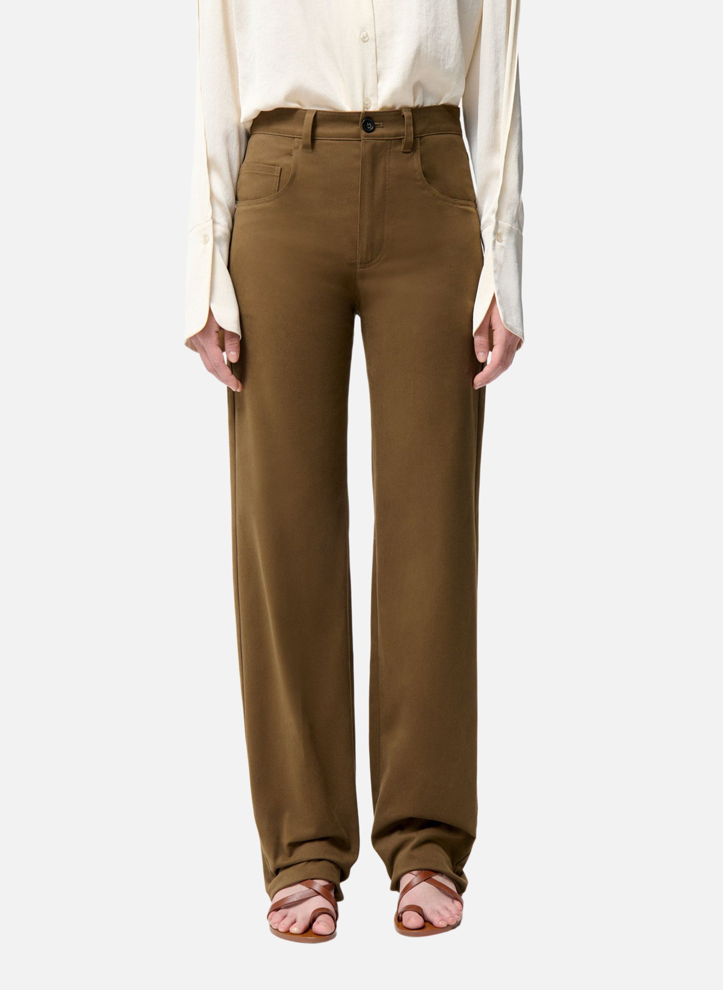 Straight-leg organic cotton-blend pants VANESSA BRUNO