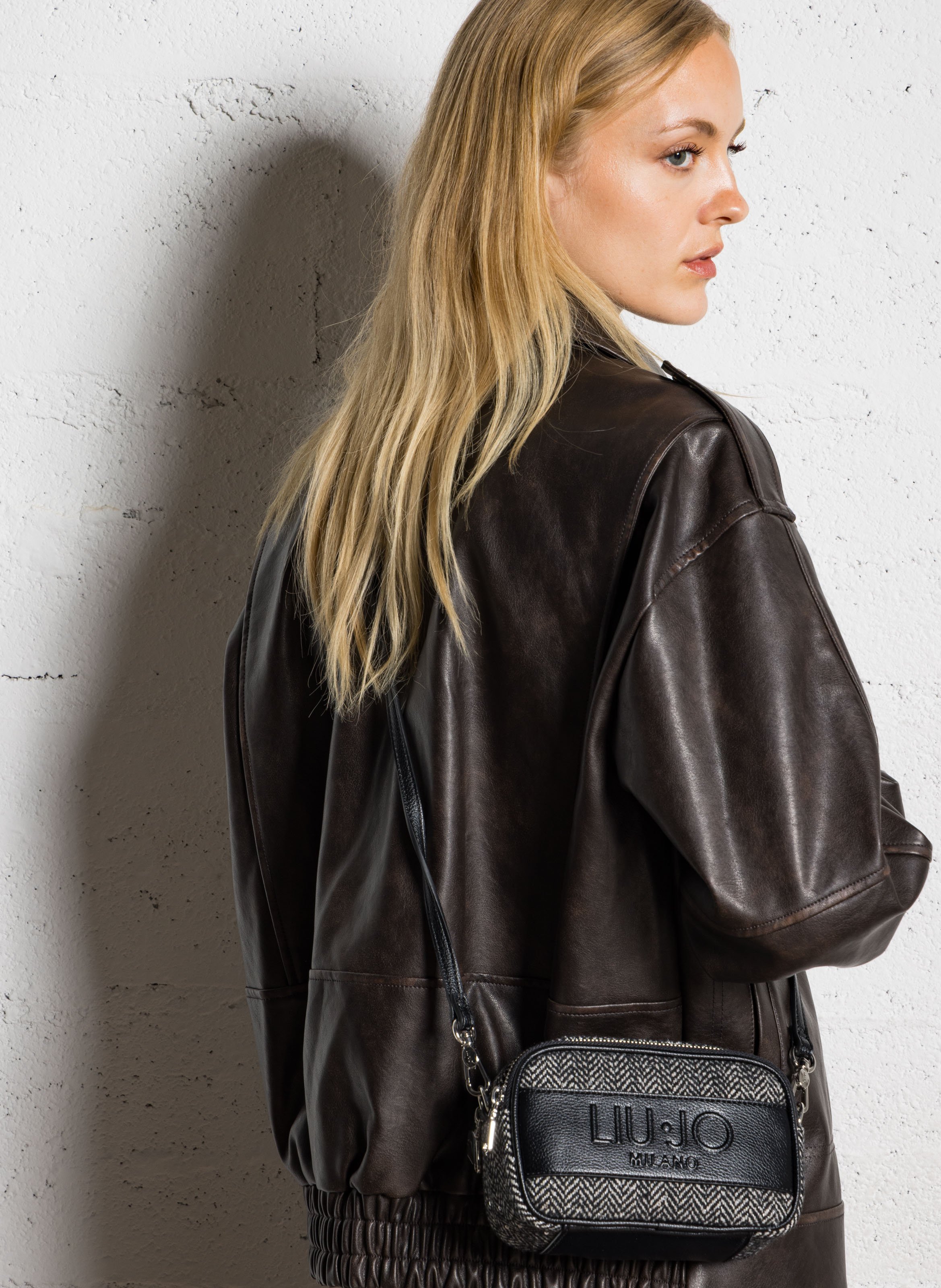 Sac bandoulière bi-matière LIU JO Noir