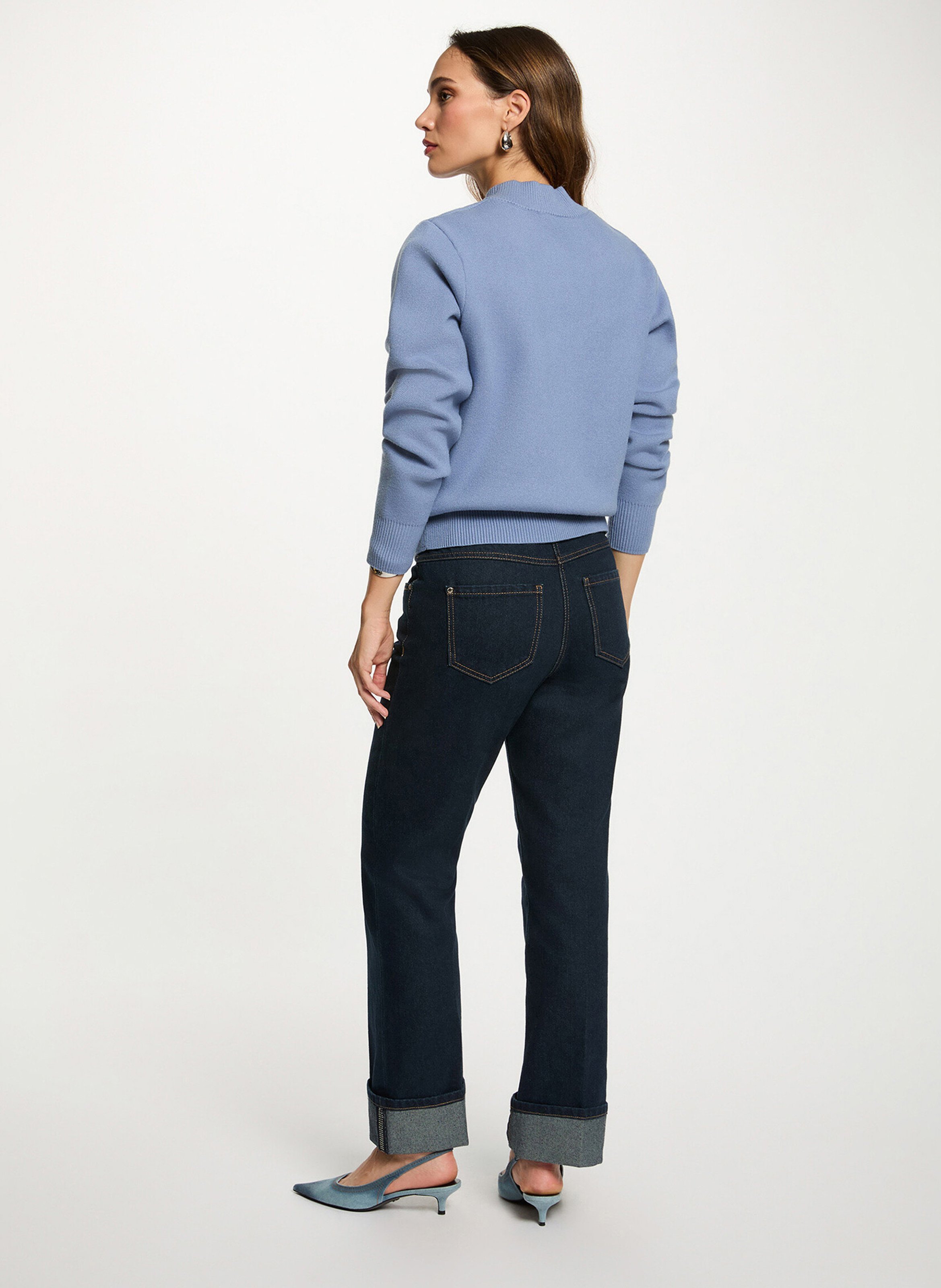 Teddy-Kragenweste MORGAN Blau