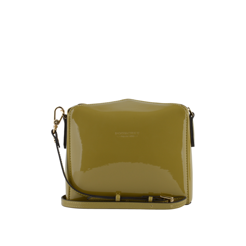 Shoulder bag - synthetic and leather POURCHET Khaki