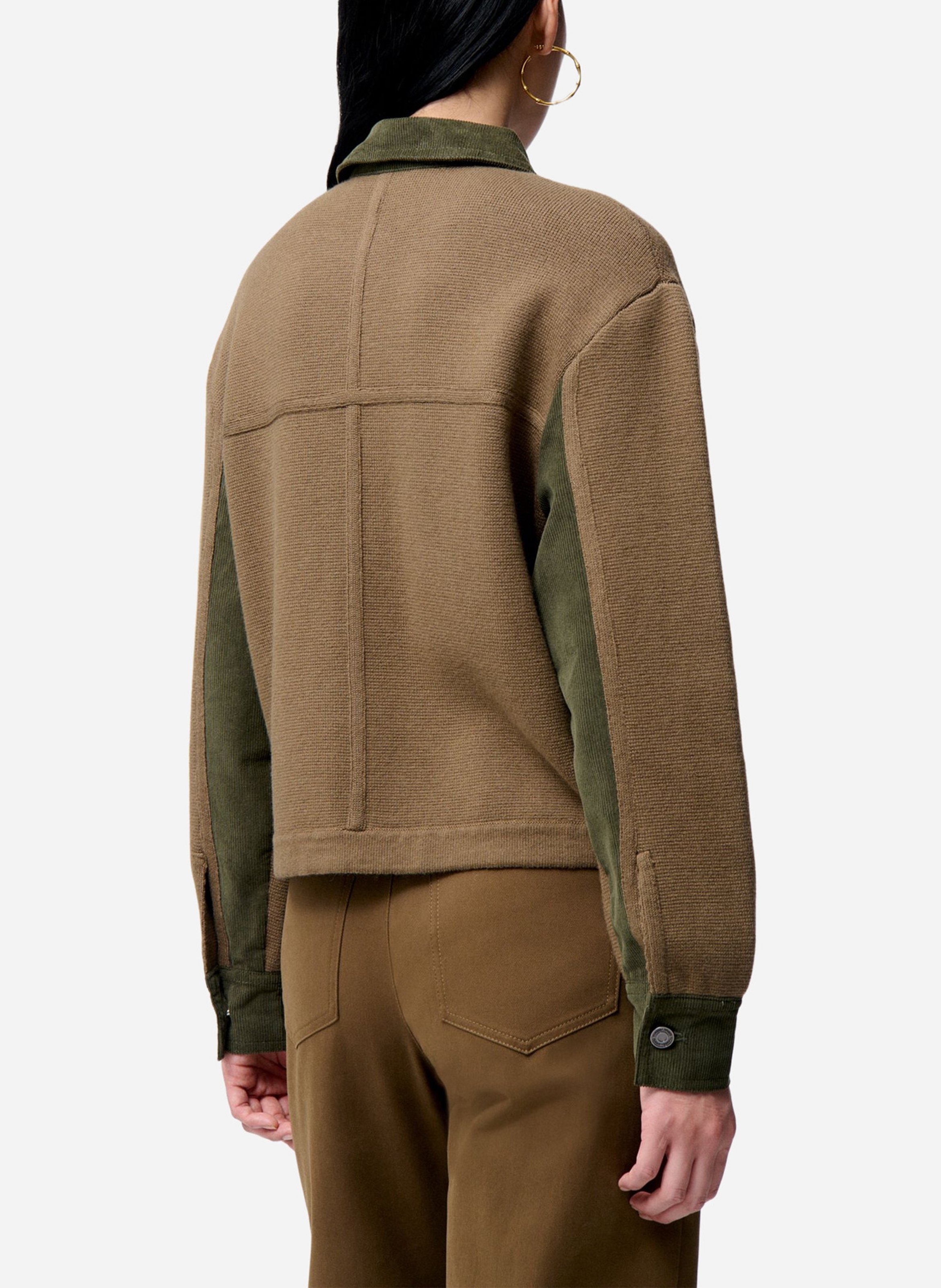 Straight wool-blend coat with classic collar VANESSA BRUNO Green