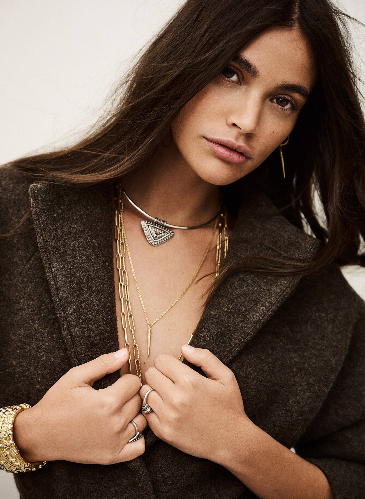 Belted wool coat BA&SH Brown