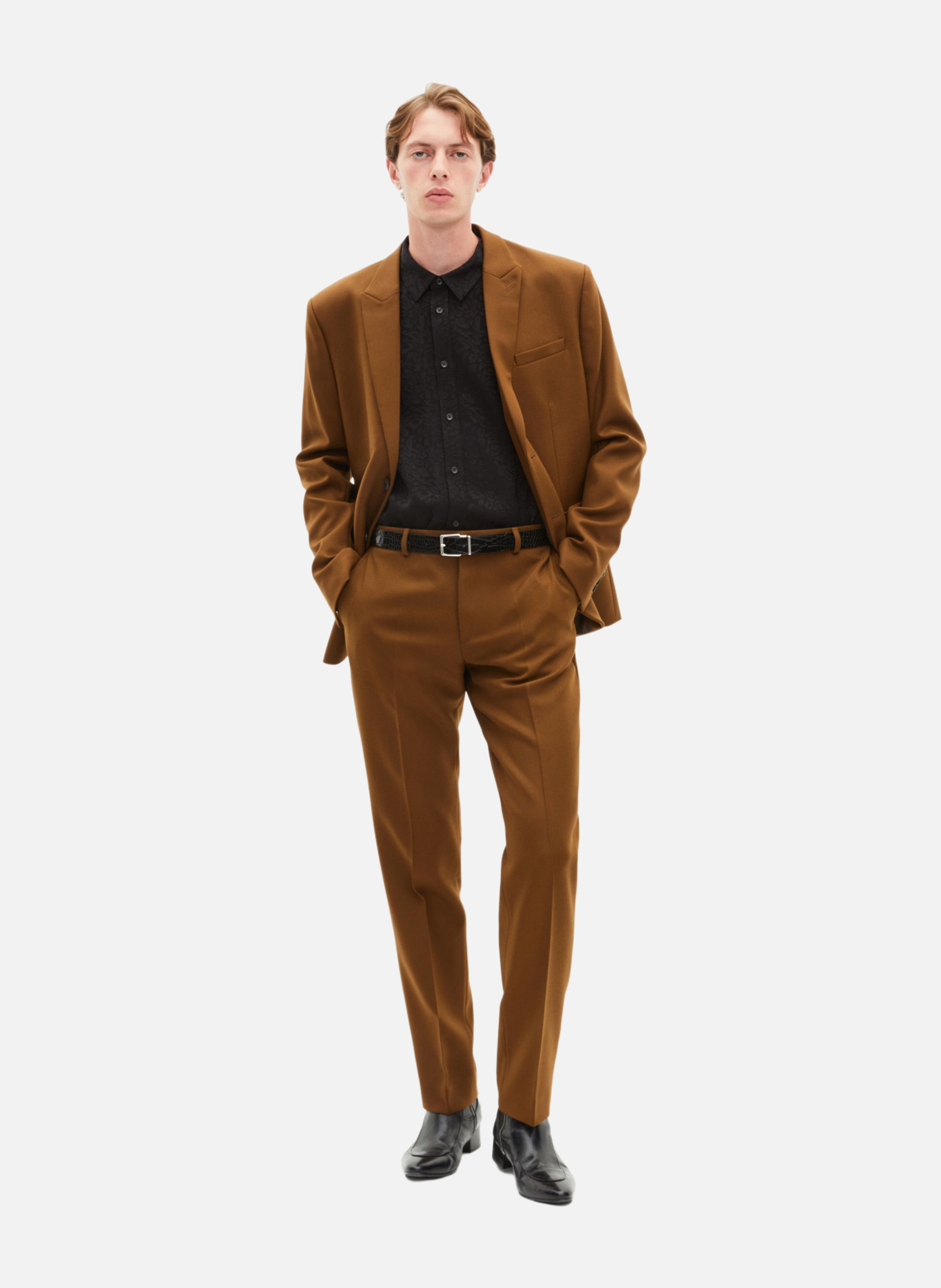 Low-cut loose-fit dress THE KOOPLES Brown