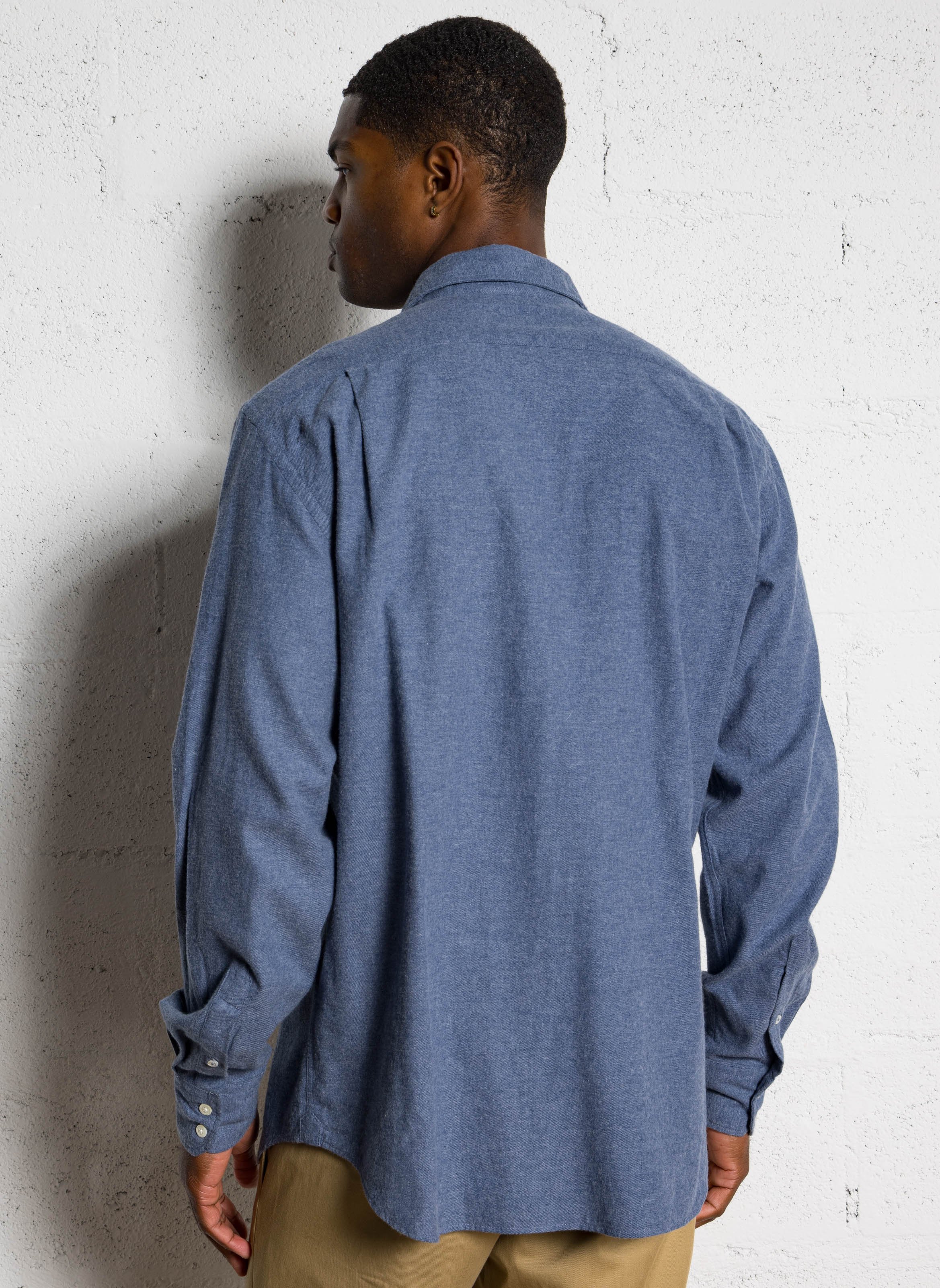 Chemise col classique en coton HARTFORD Bleu