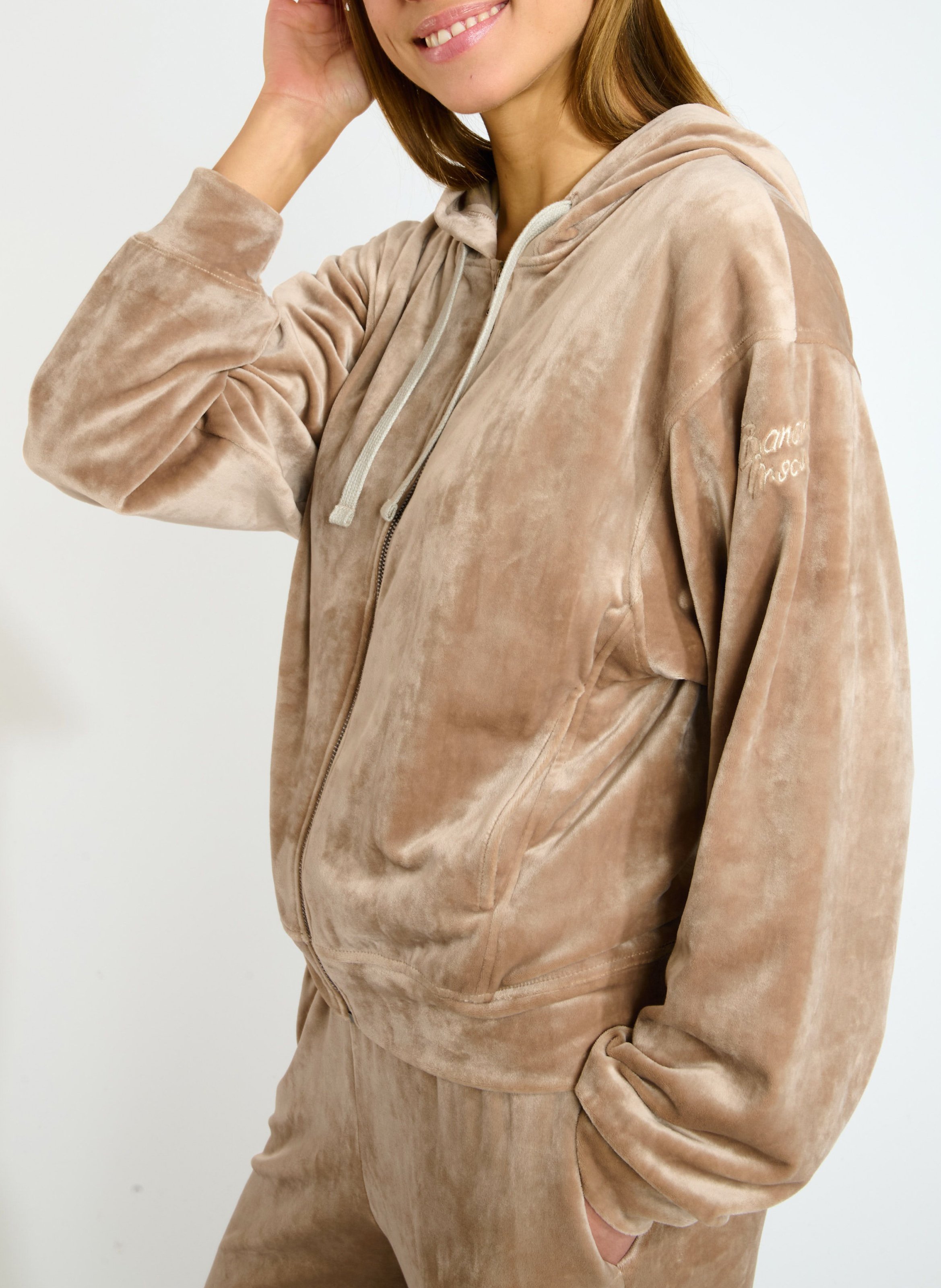 Gilet col rond en velours BANANA MOON