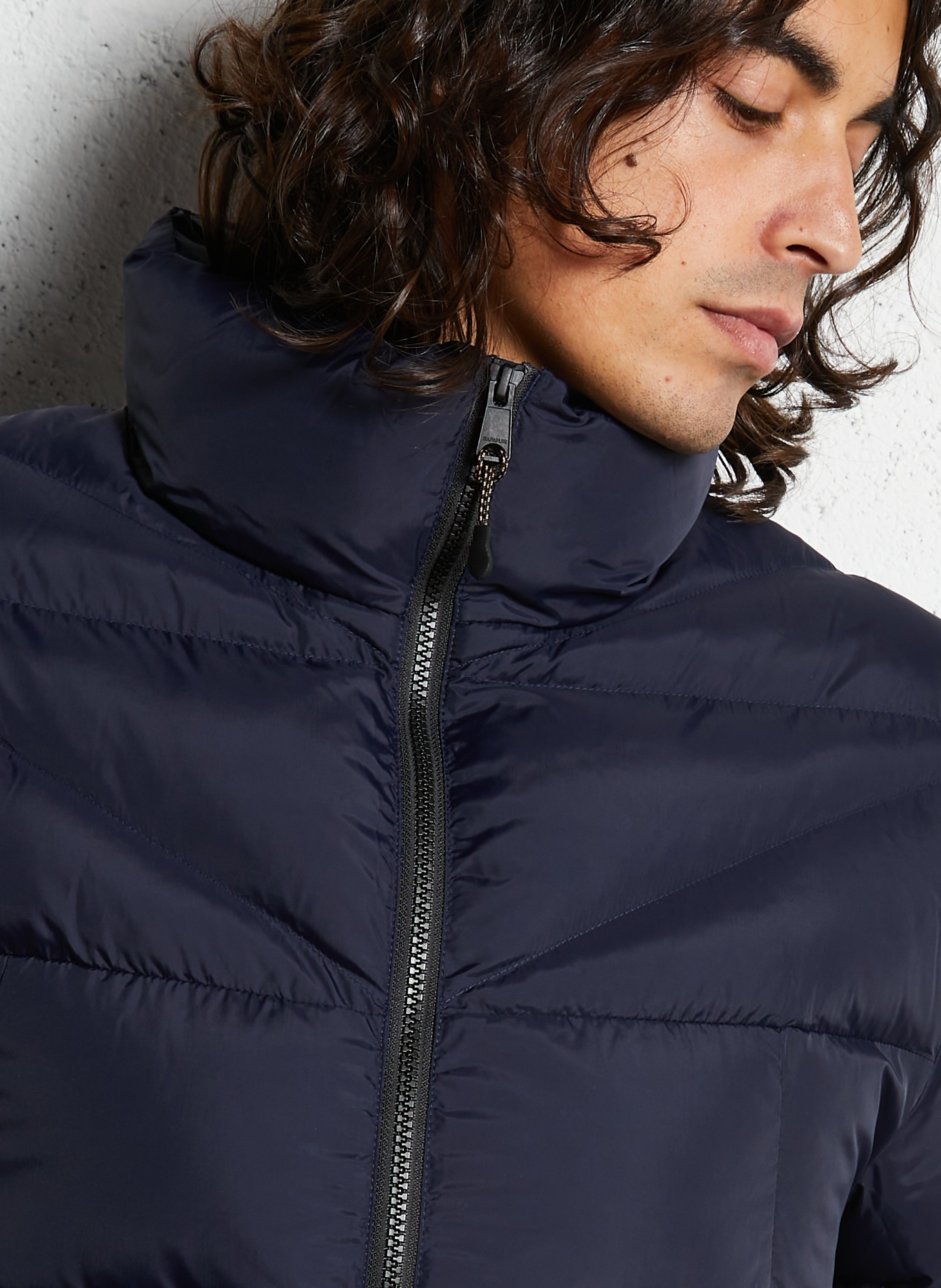 Straight-fit donsjack met opstaande kraag NAPAPIJRI Blauw