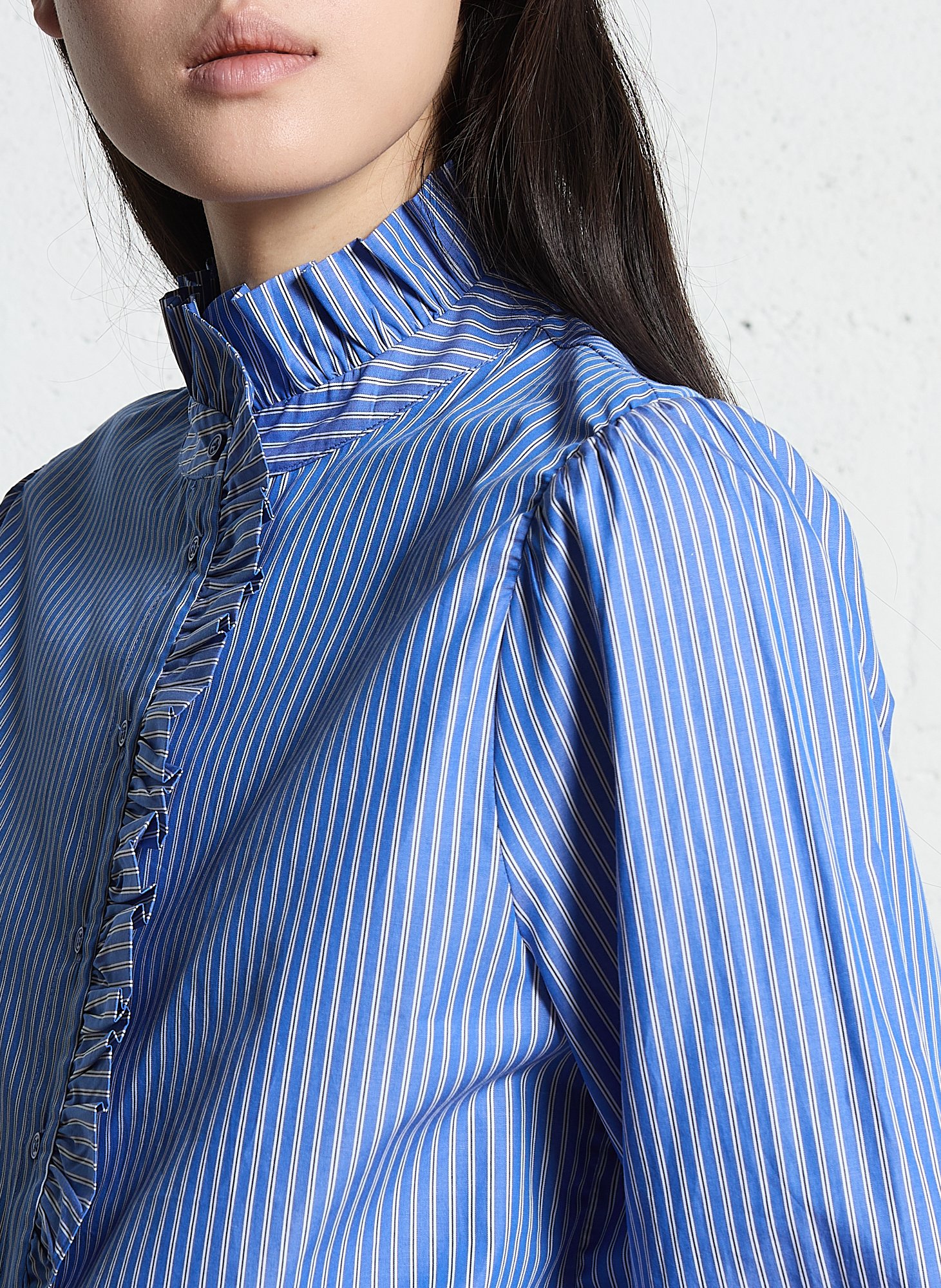 Alexandra dotted Swiss shirt MAISON 123 Blue