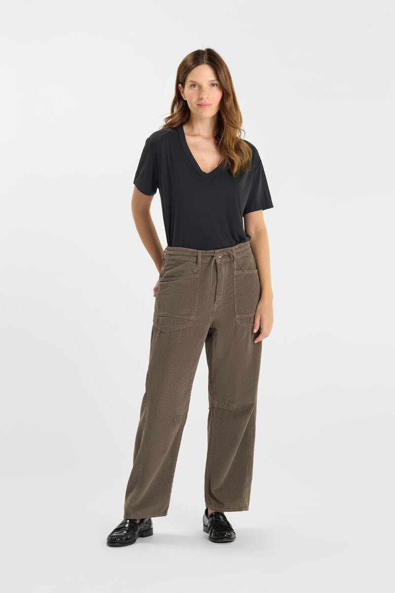 Loose, wide-leg pants LE TEMPS DES CERISES Brown