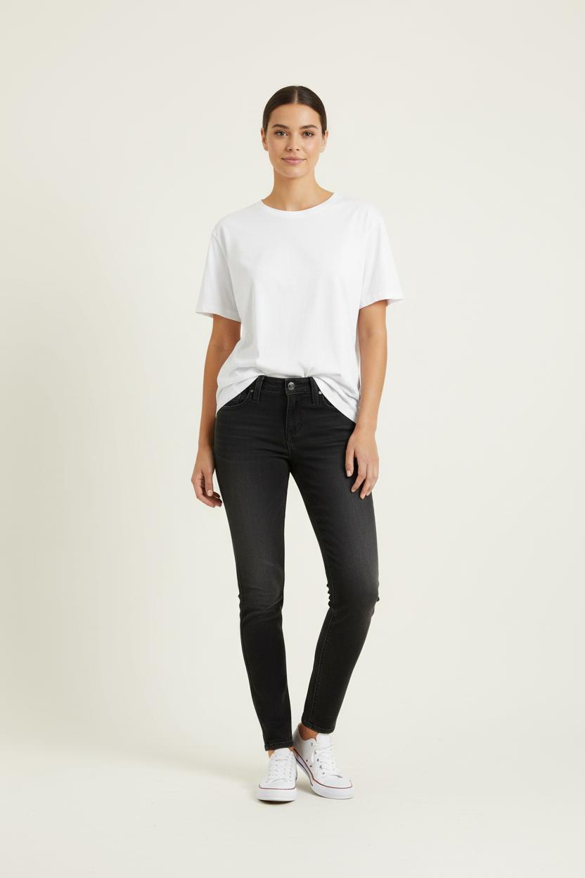 Cropped slim jeans with studs LEVI'S - Seconde main Black
