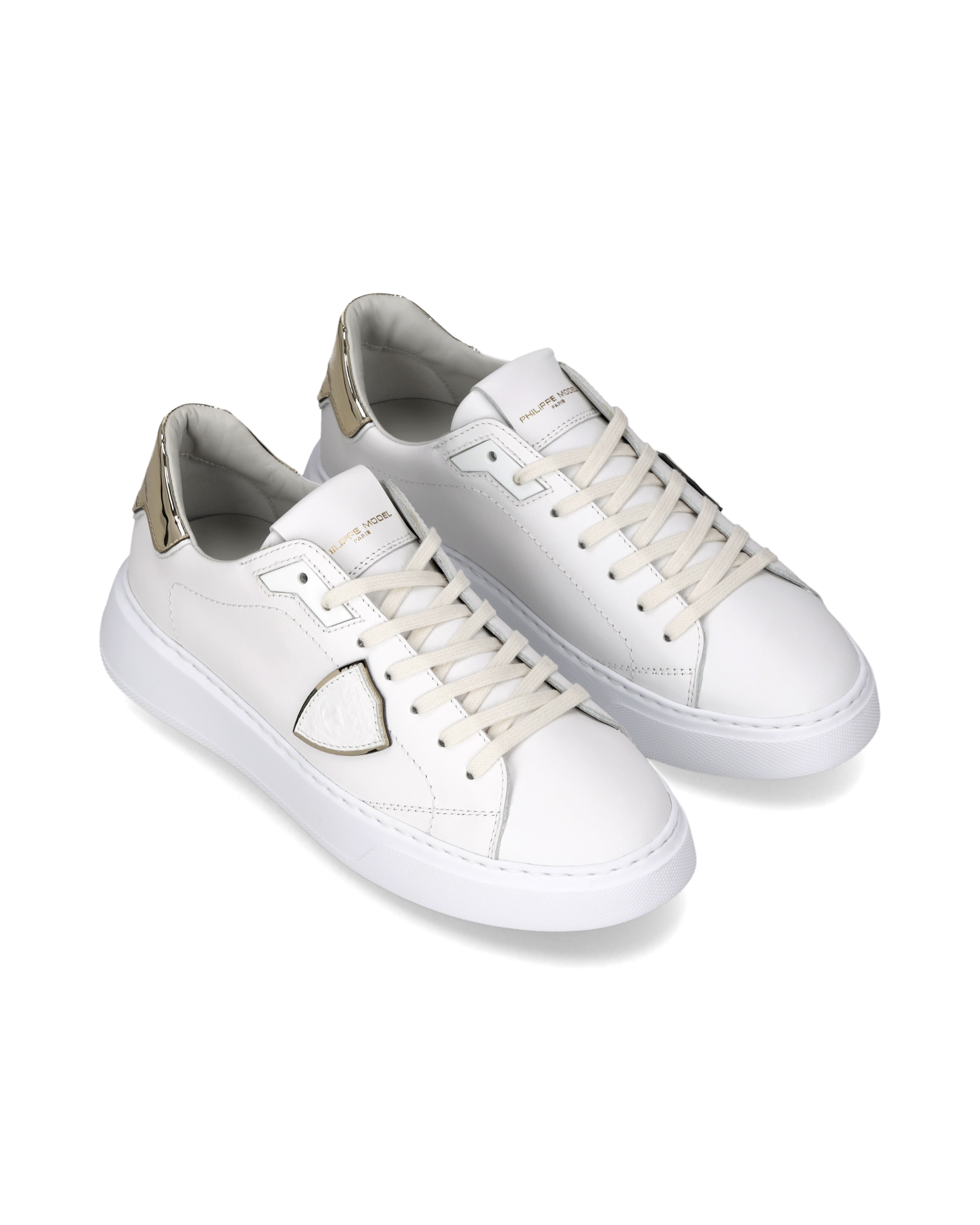 Tennis Temple Sneakers. PHILIPPE MODEL Golden