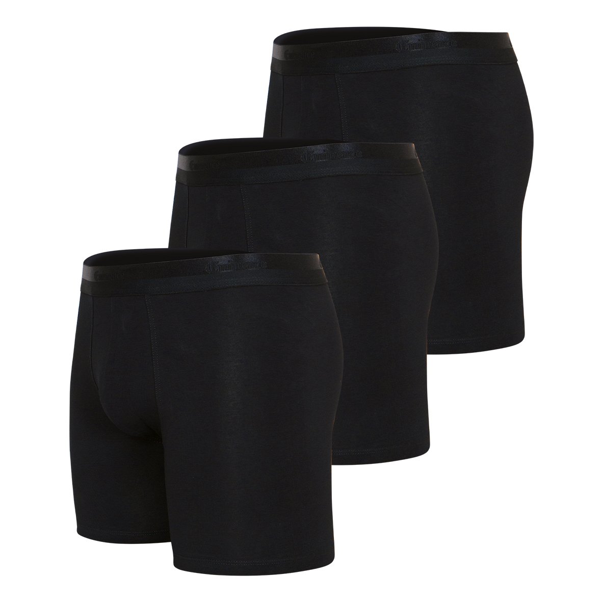 Long boxers, set of 3 Black